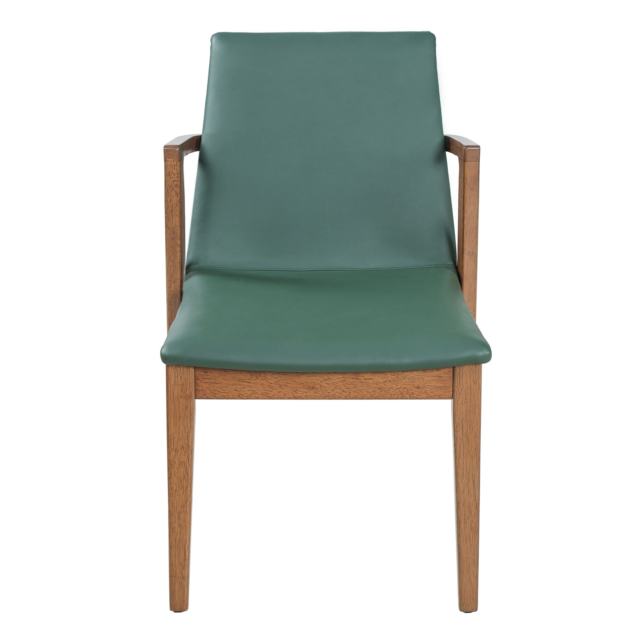 Dining Chairs (Set of 2) - Green / Walnut