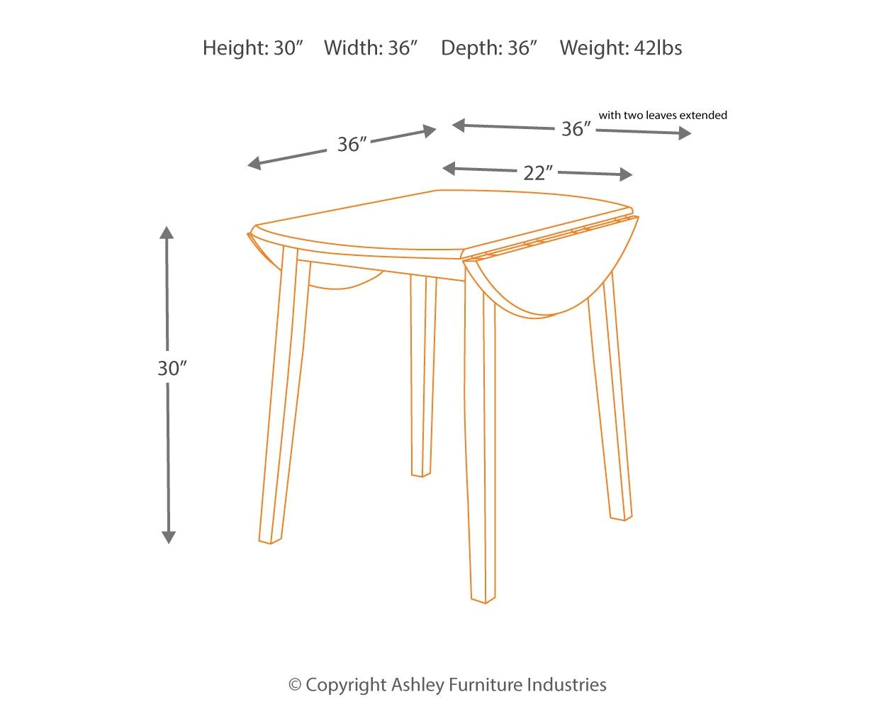 Hammis - Round DRM Drop Leaf Table - Dark Brown