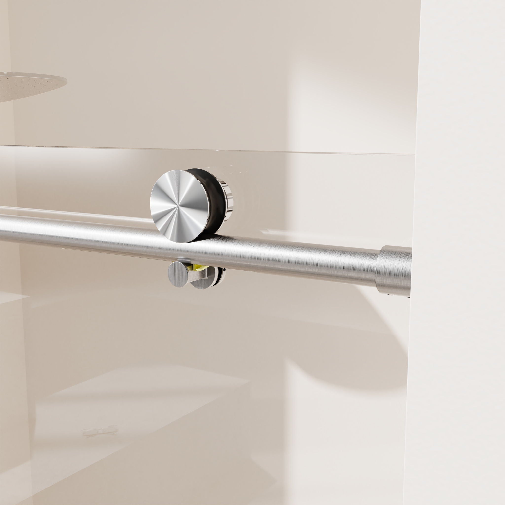 Frameless Single Sliding Soft Close Shower Doors, 5/16" Sgcc Tempered Glass