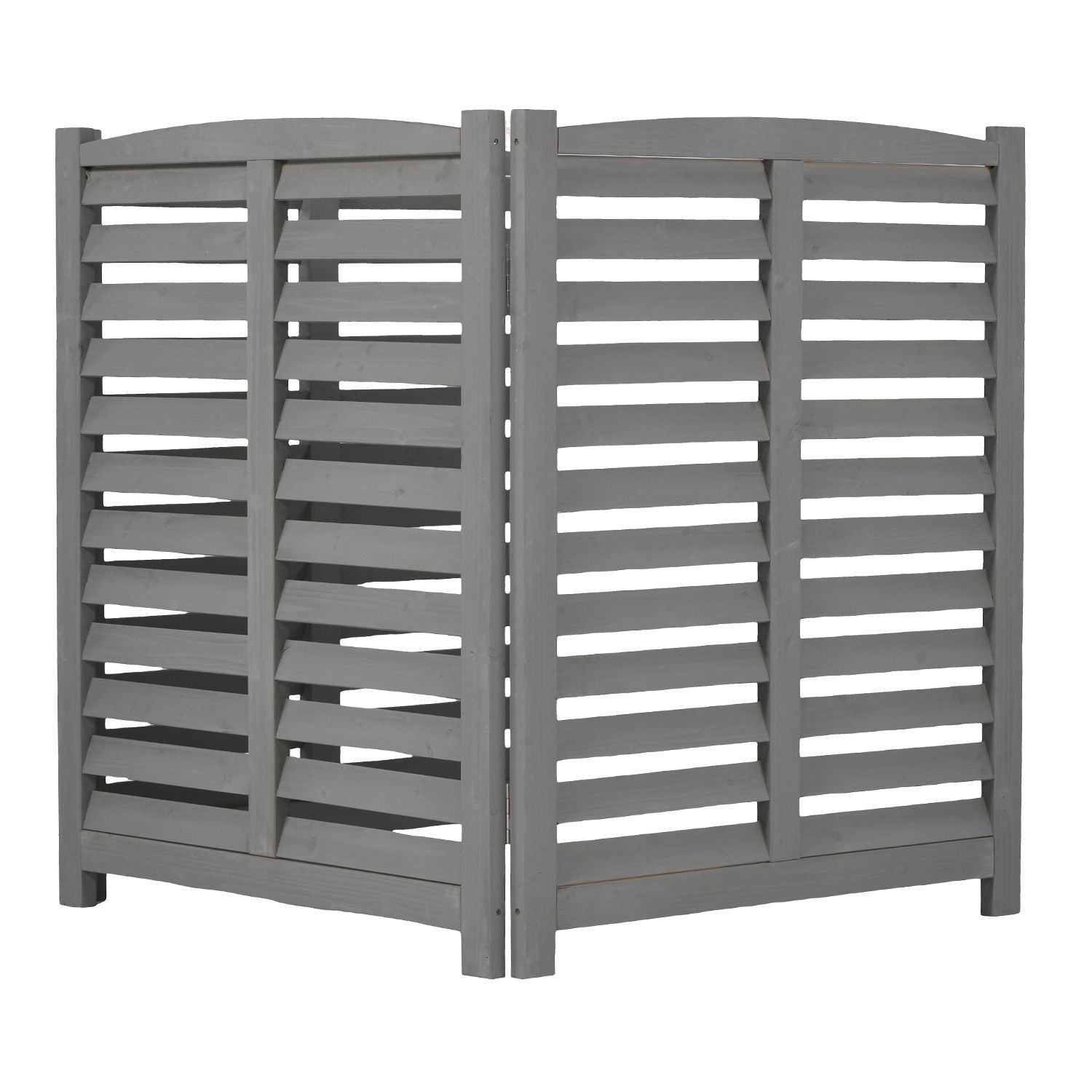 3 Panel Outdoor Wooden Air Conditioner Fence