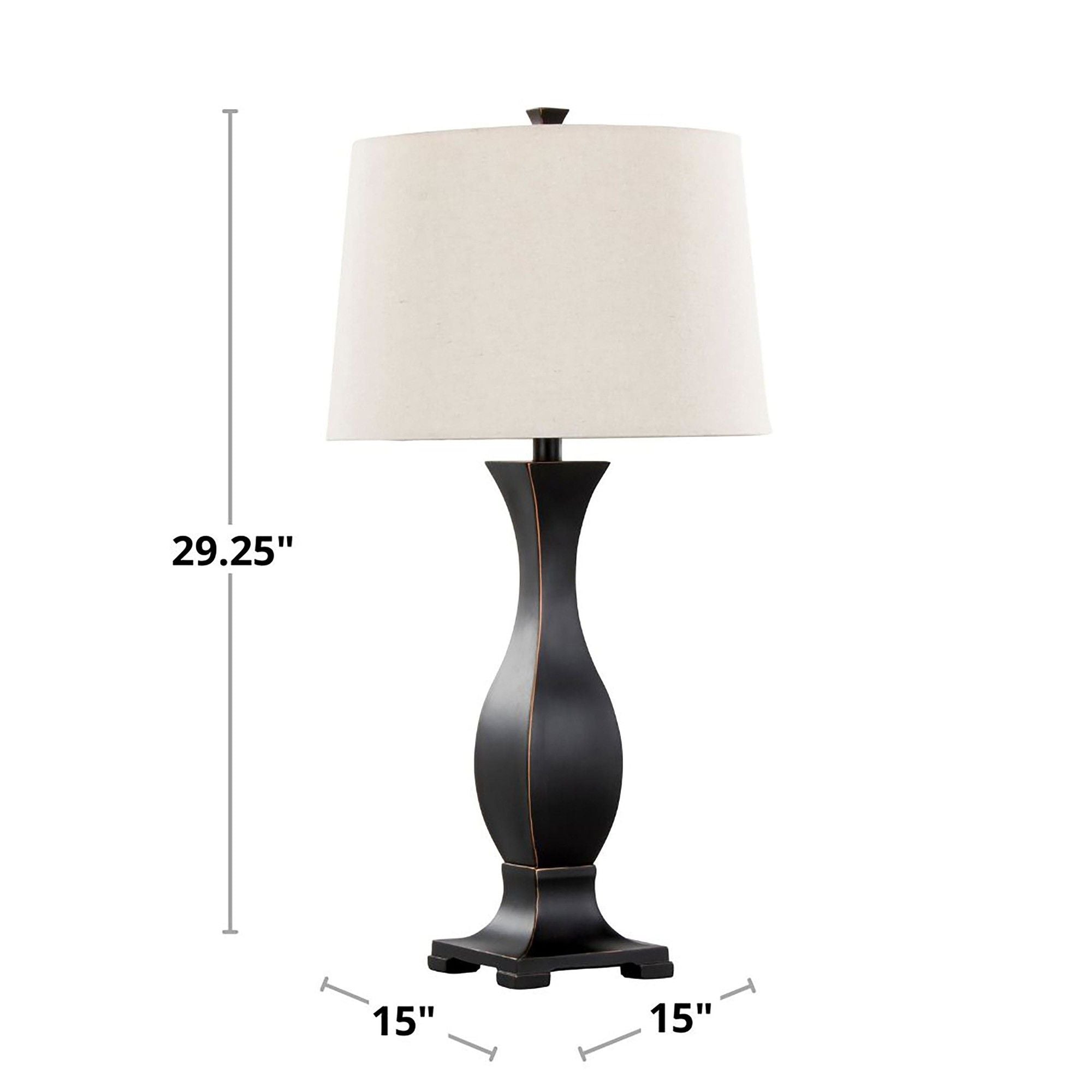 Riley - Contemporary Table Lamp (Set of 2) - Oil Rubbed Bronze / Oat