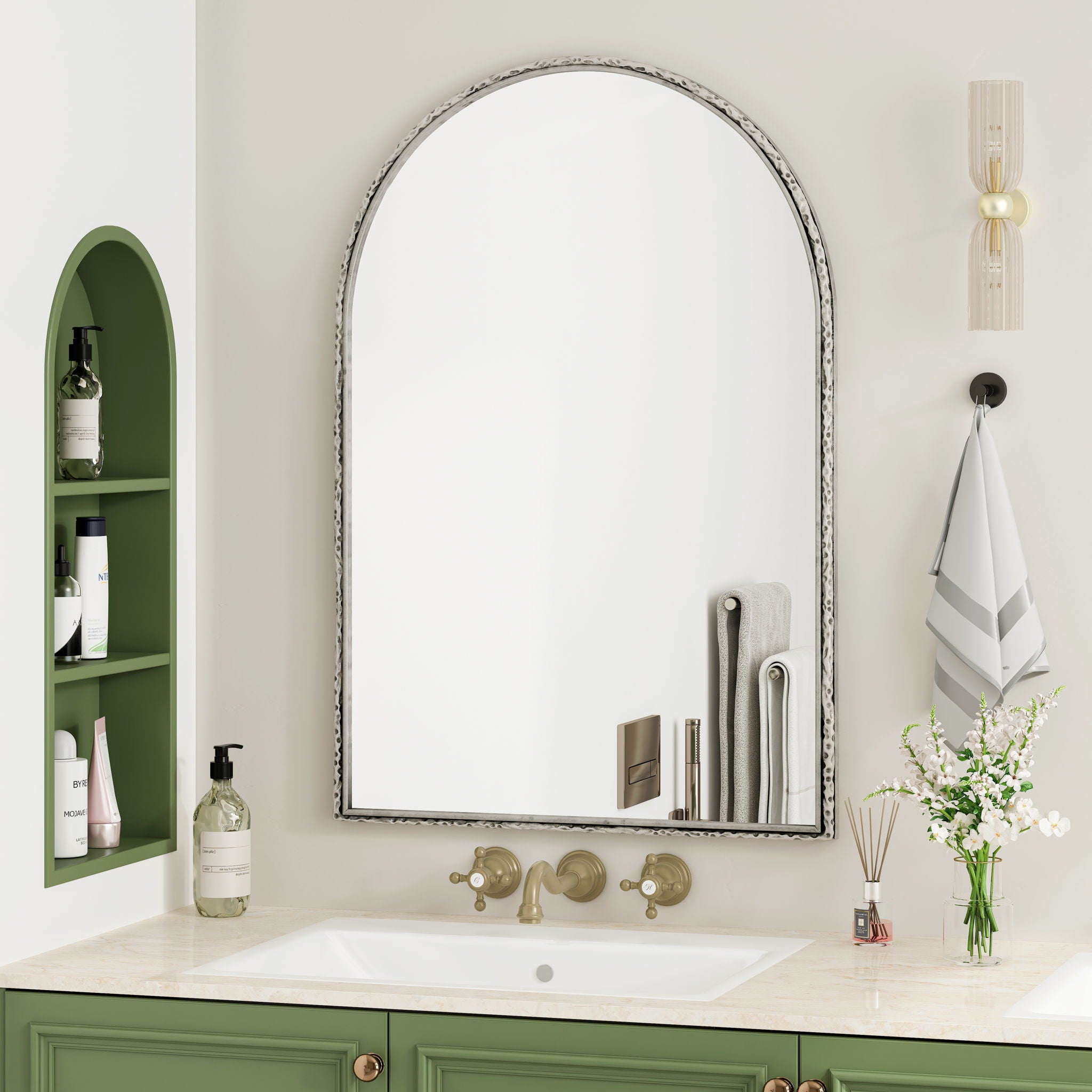 Arched Mirror With Shatterproof Glass