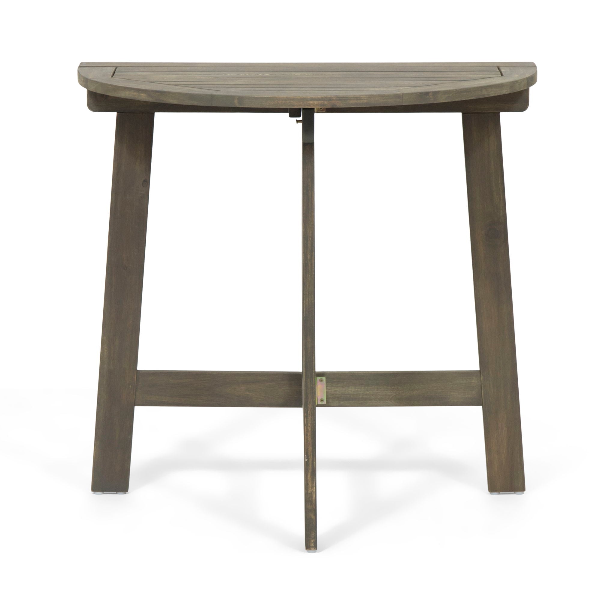 Outdoor 3 Piece Half Round Folding Bistro Set