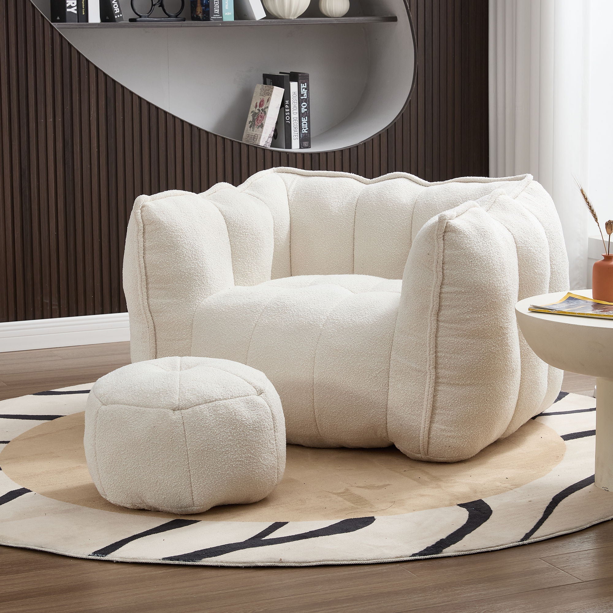 Soft Bean Bag Chair With High Resilient Foam