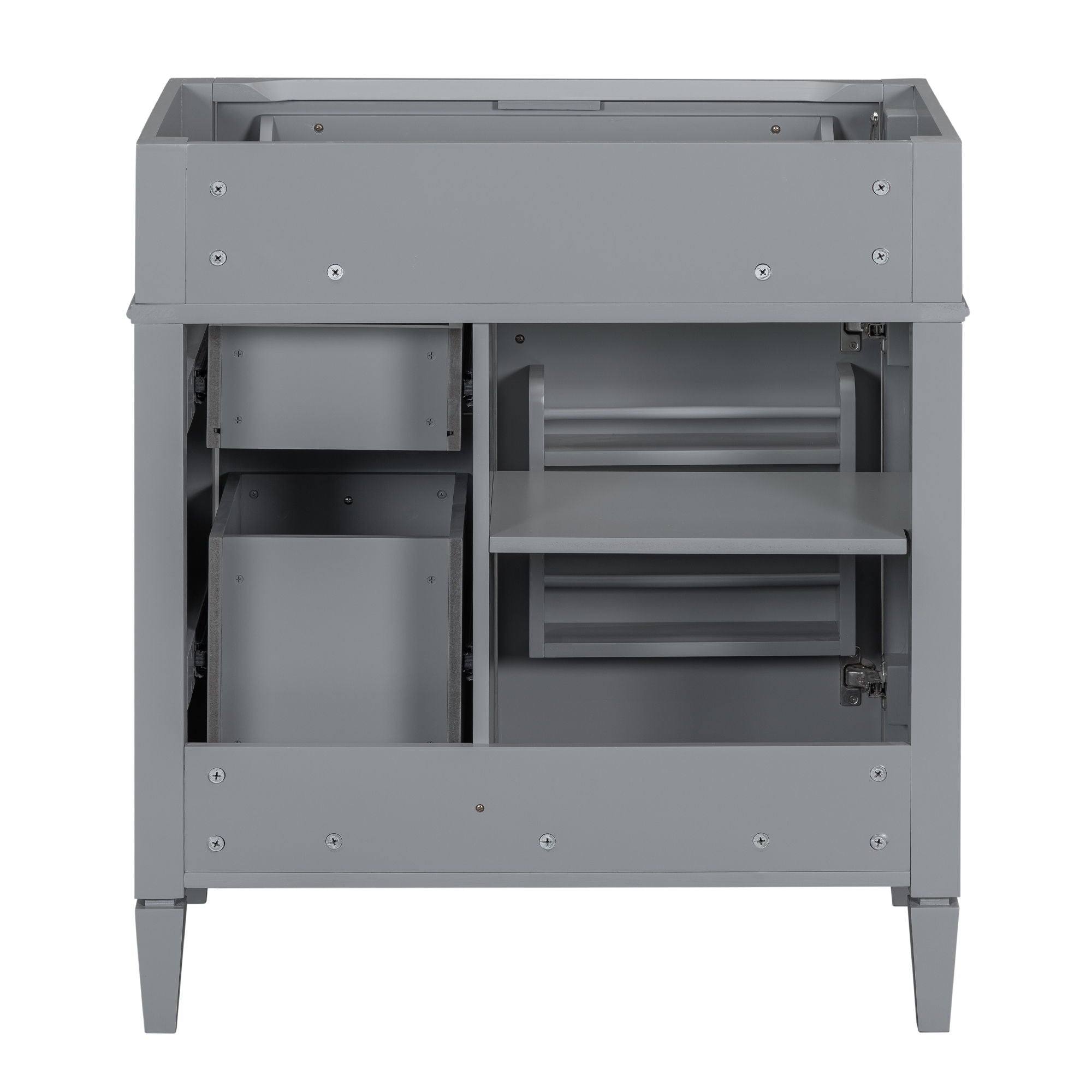 Bathroom Vanity With 2 Drawers And Tip-Out Drawer, Storage Cabinet