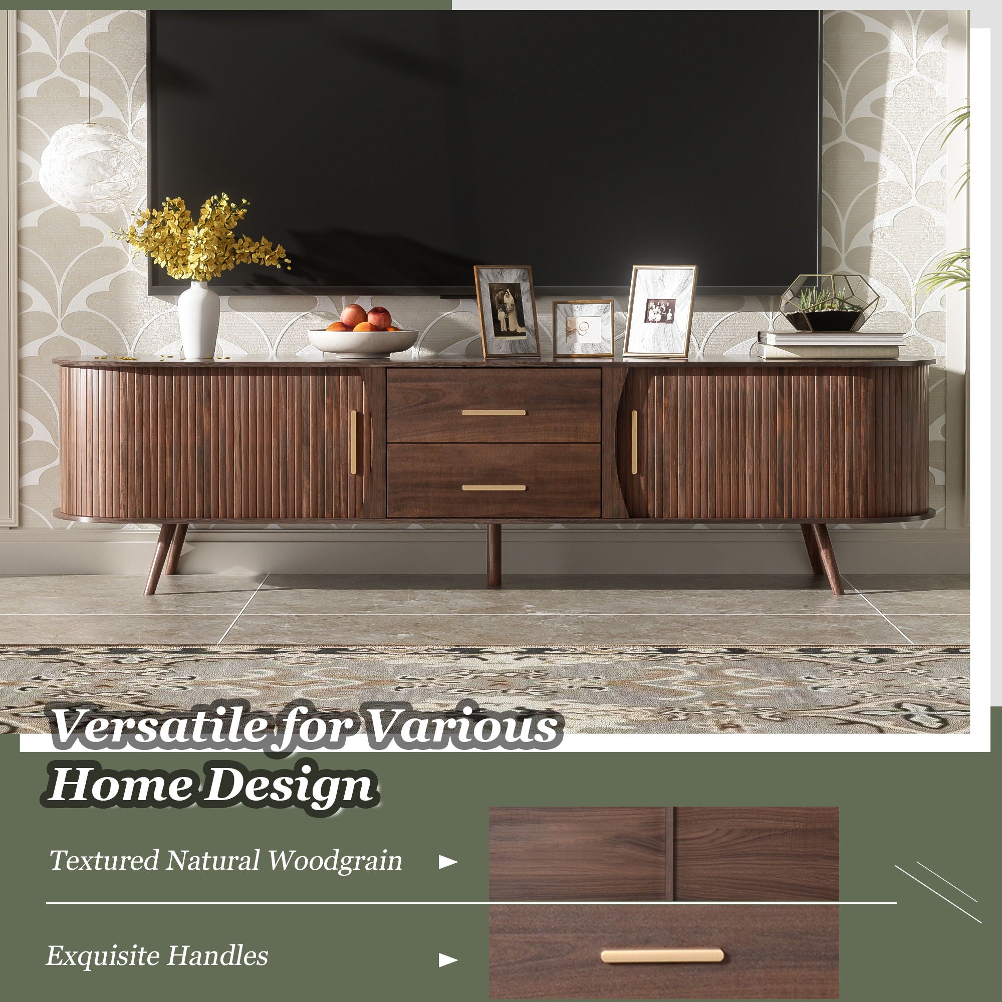 TV Stand, Entertainment Center With Storage