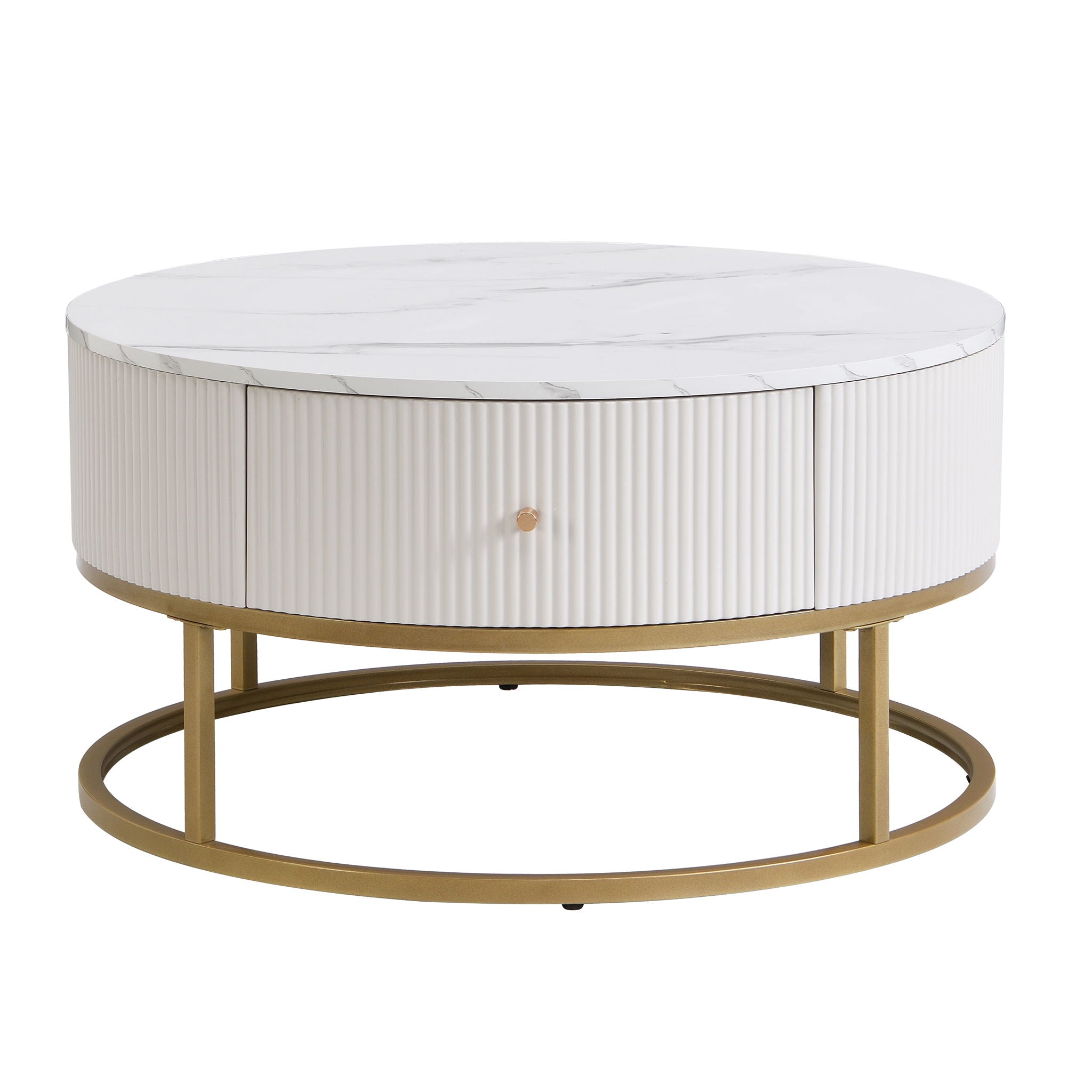 Modern Round Table With Drawers
