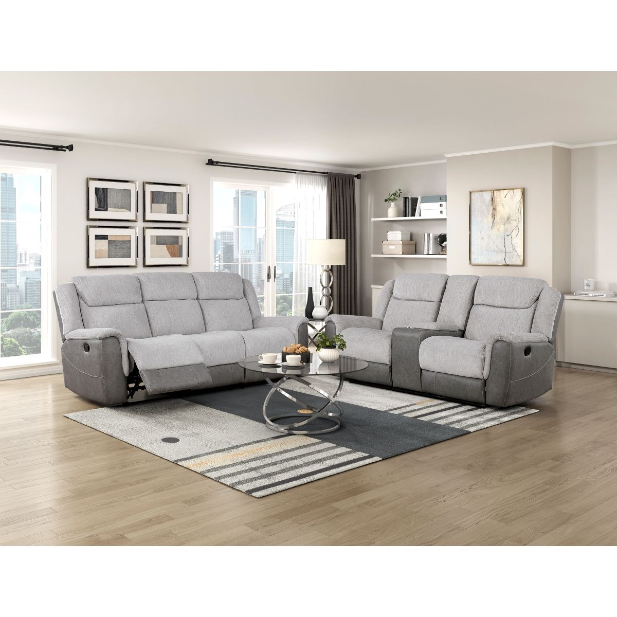 Harriette - Double Reclining Loveseat With Center Console