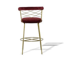 Modrest Dakin - Modern Glam Red & Gold Barstool