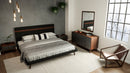 Nova Domus Dali Mid-Century Grey Fabric & Walnut Bed