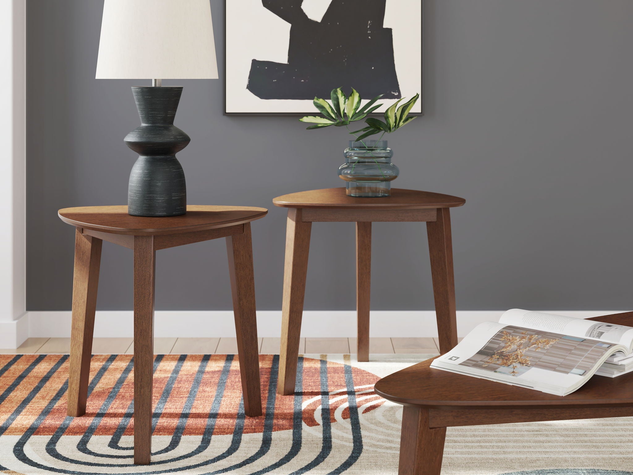 Lyncott - Occasional Wood Table Set (Set of 3) - Brown
