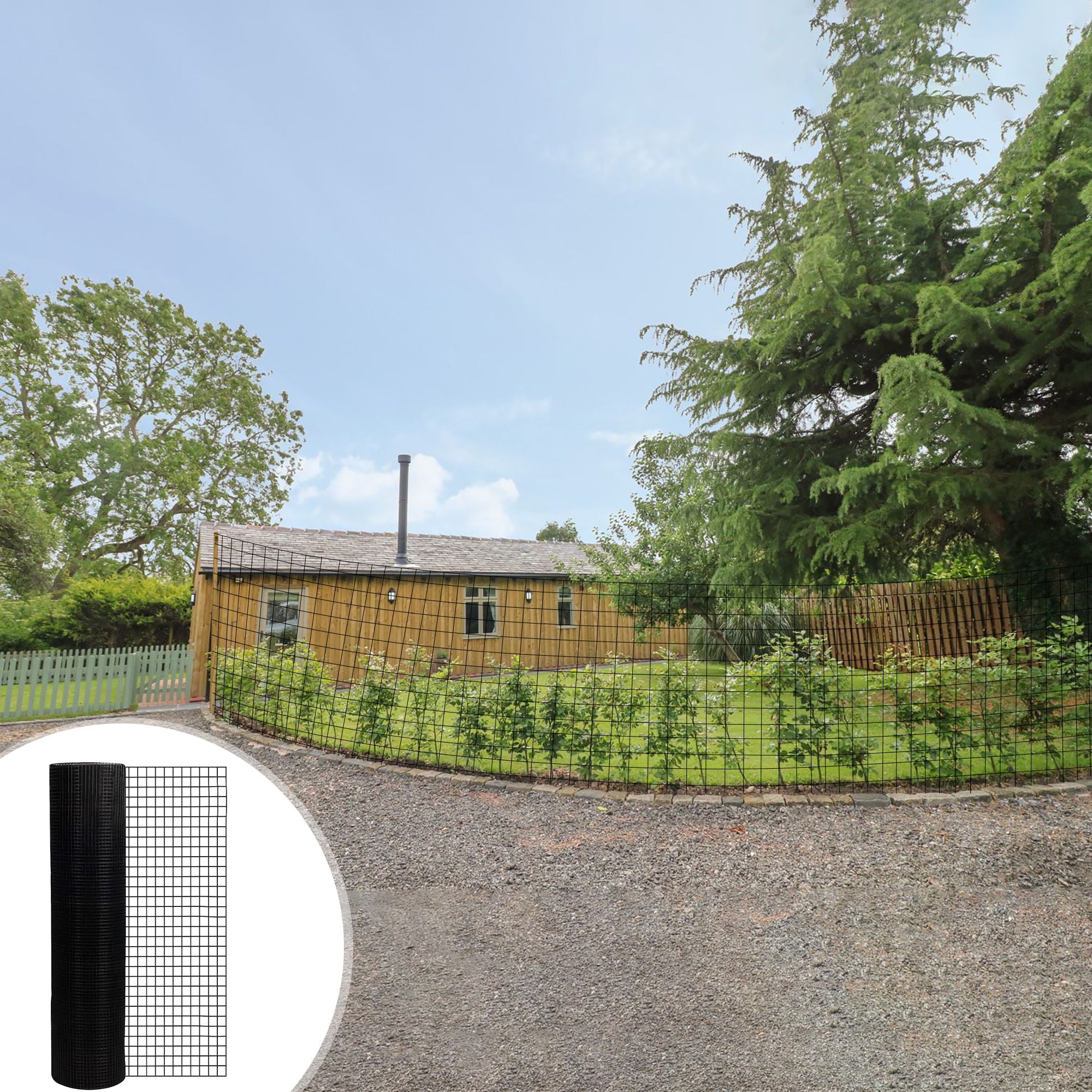 Vinyl Coated Hardware Cloth, Welded Wire Fence For Poultry And Home Improvement - Black