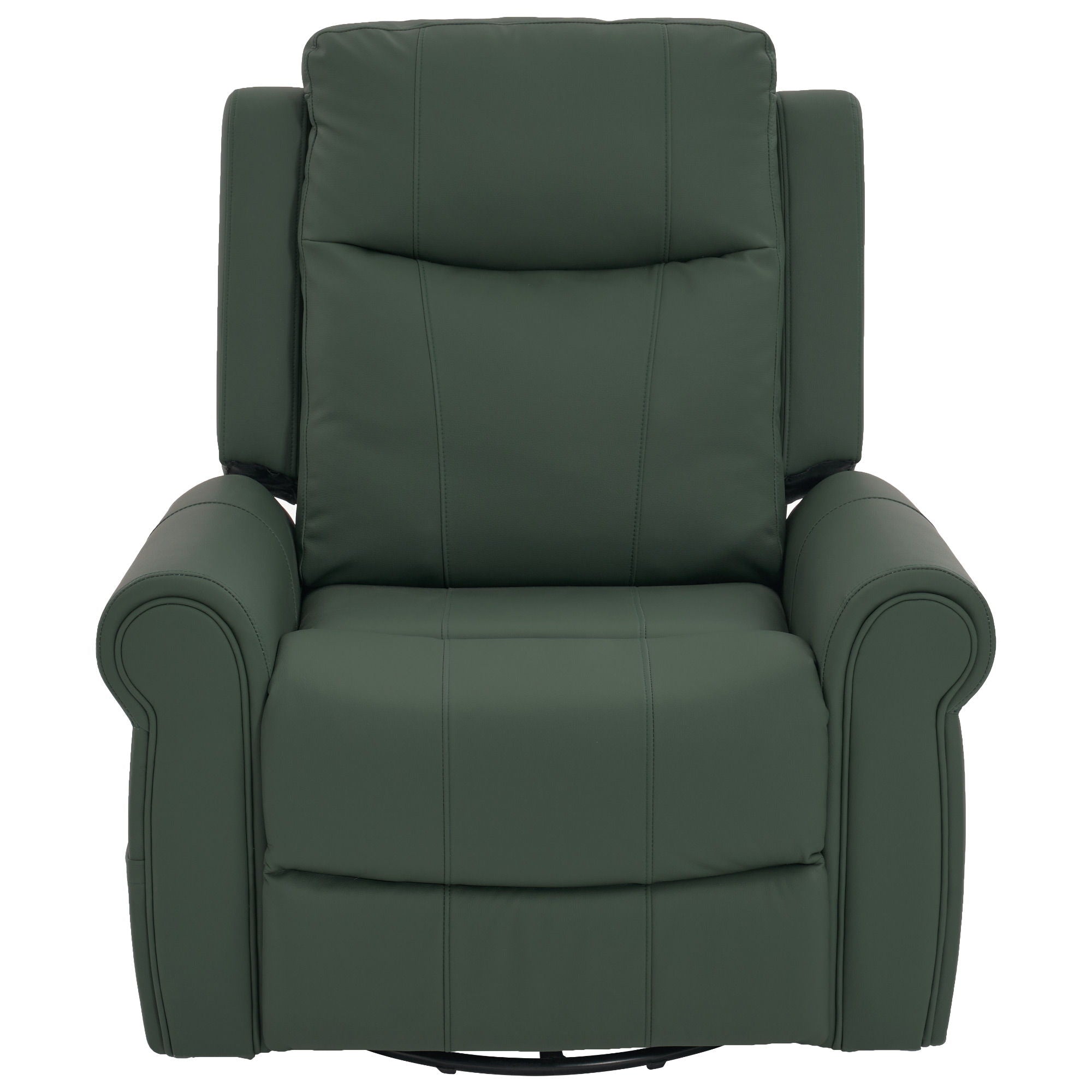 Manual Recliner Chair With 270 Degree Swivel, Massage & Heating, Dual Reclining Positions