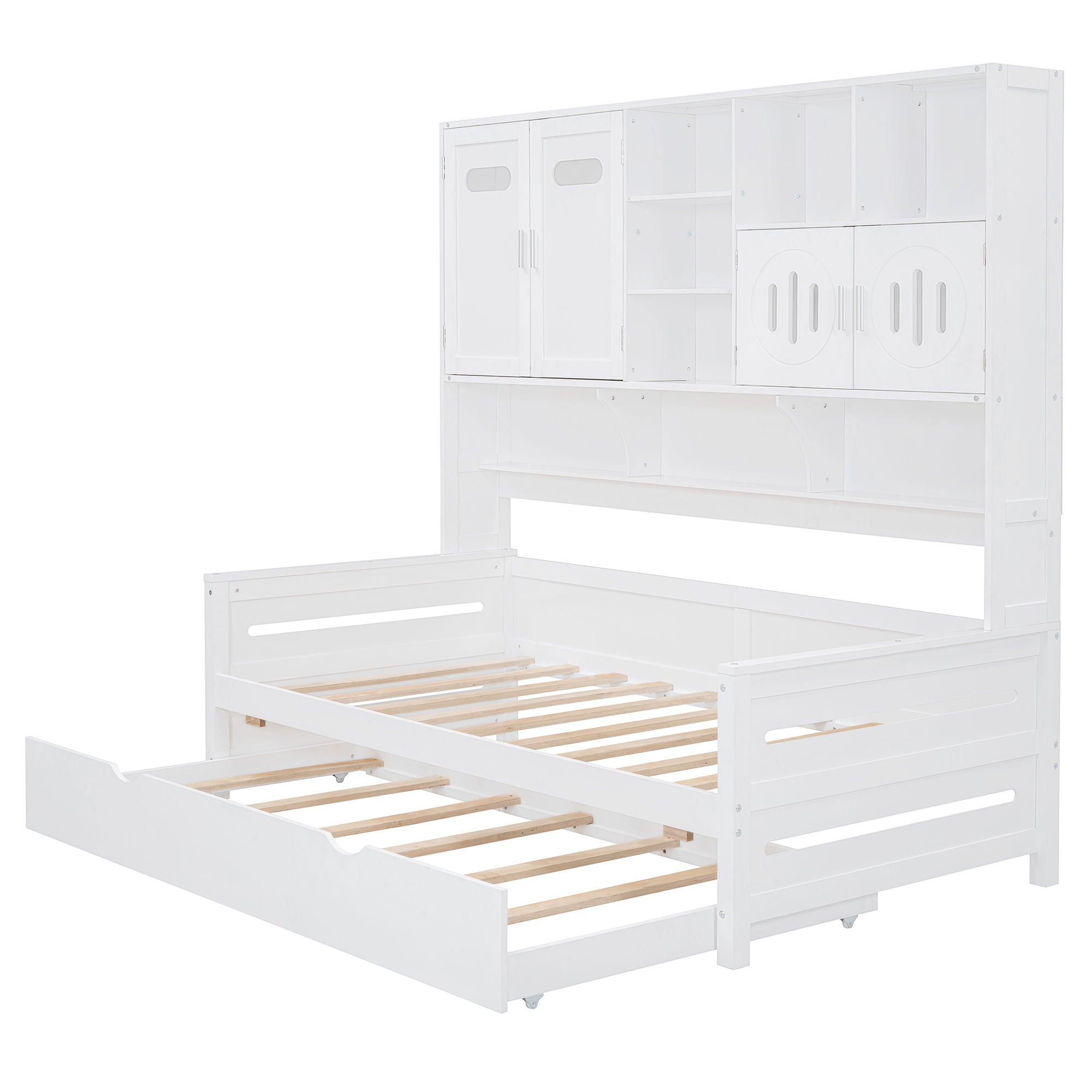 Daybed & All-In-One Cabinet And Shelf