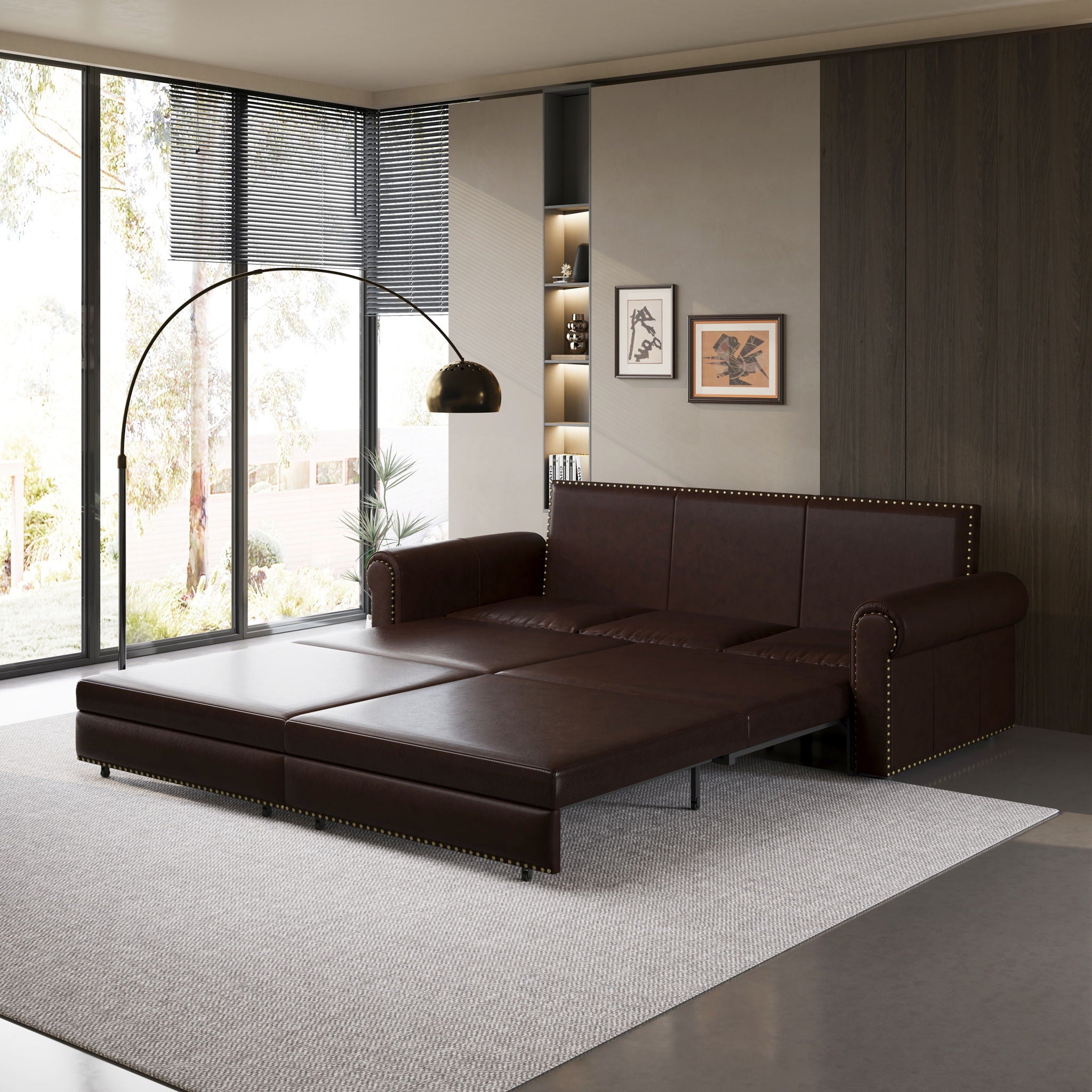 Chesterfield Sofa & Pull Out Bed
