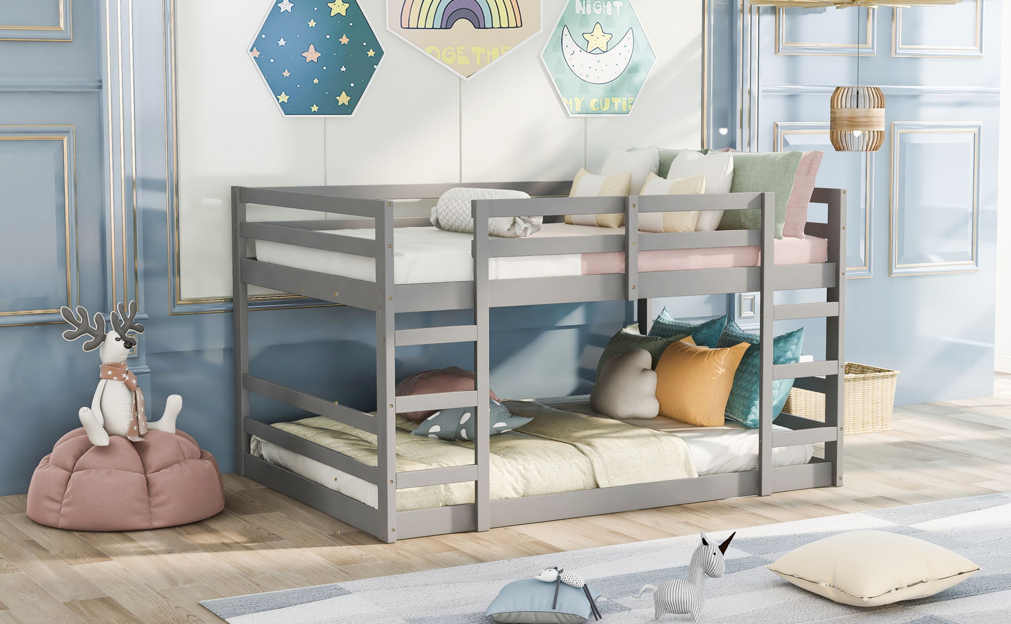 Solid Construction, Bunk Bed With Ladder