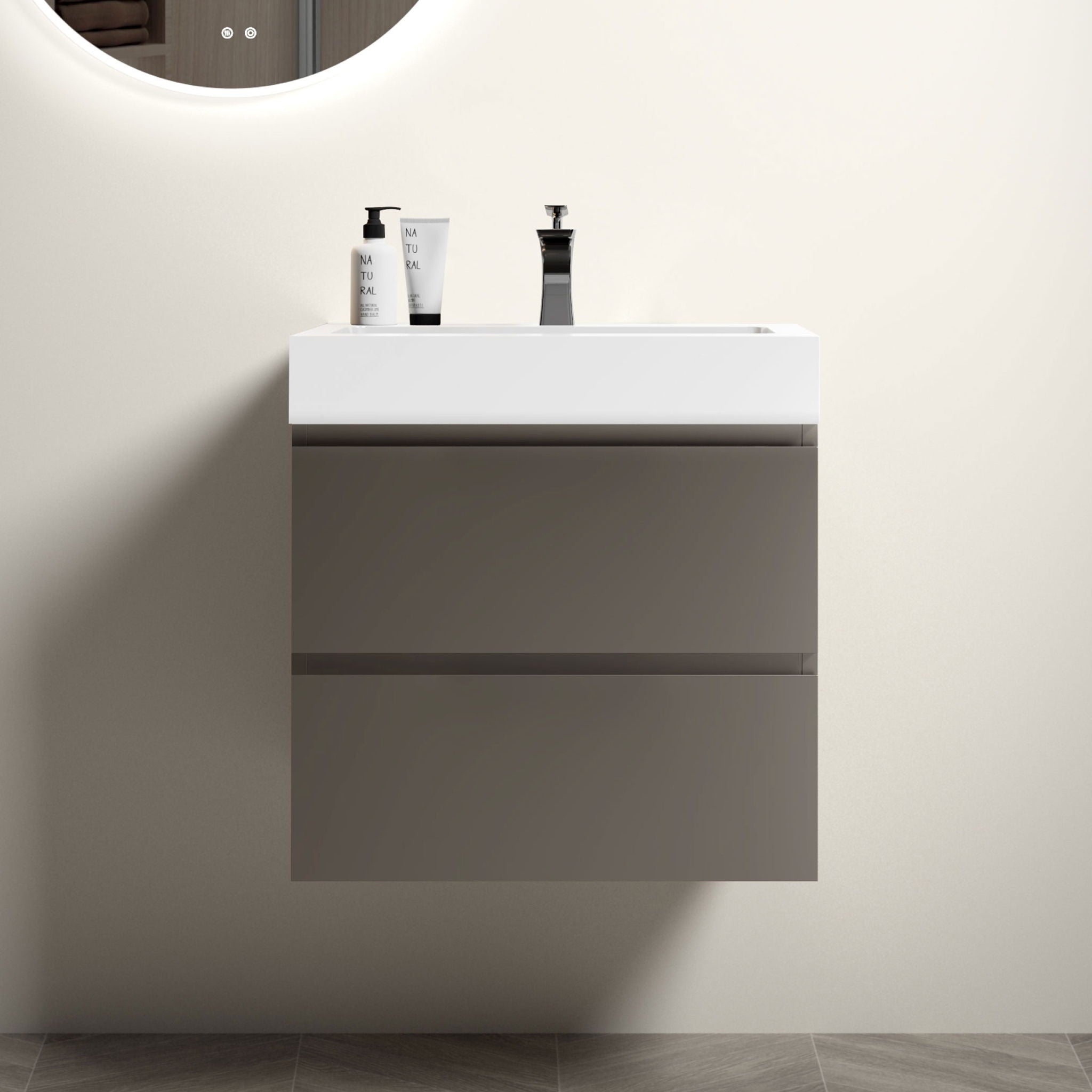 Alice - Bathroom Vanity With Sink, Wall Mounted, Floating