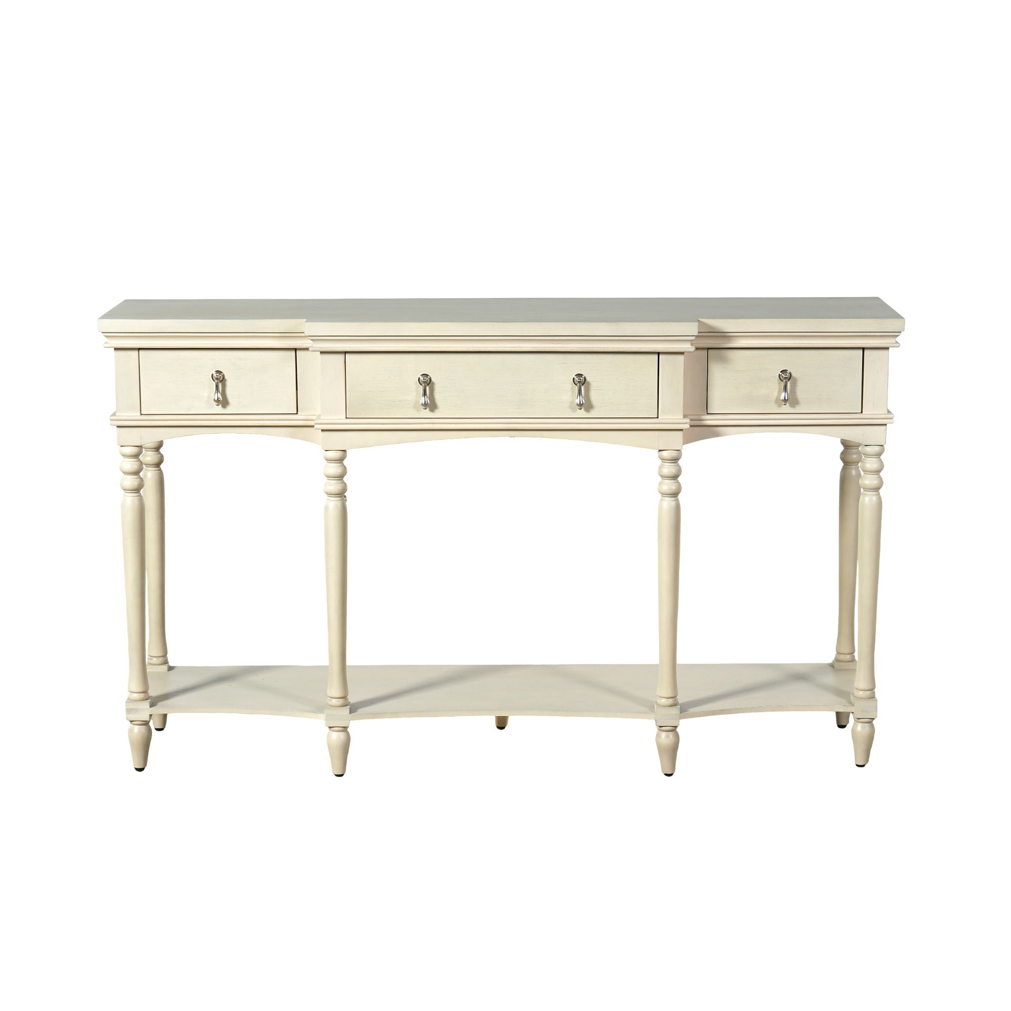 Retro Console Table With 3 Soft Close Drawers