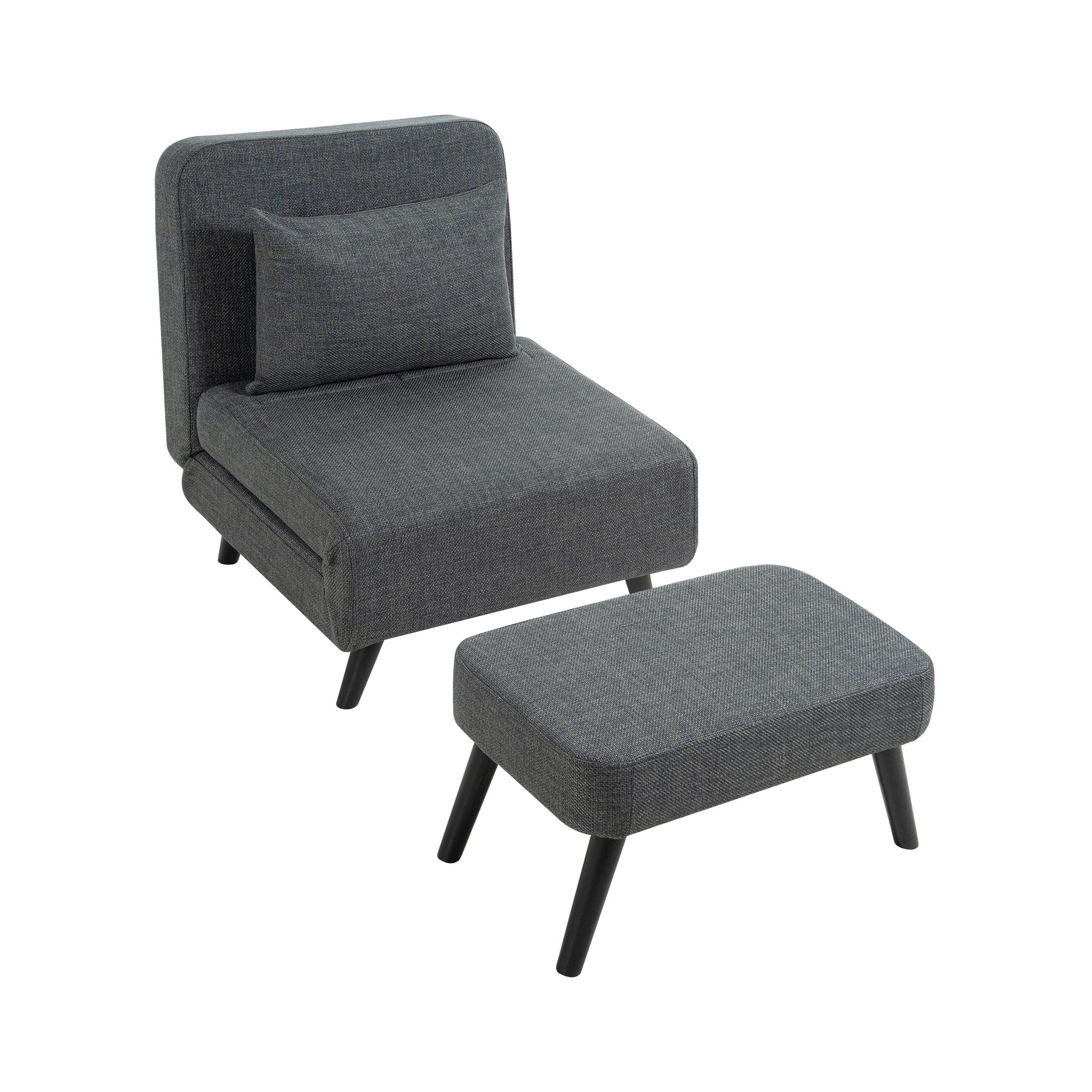 3 In 1 Foldable Chaise Lounge With Adjustable Backrest