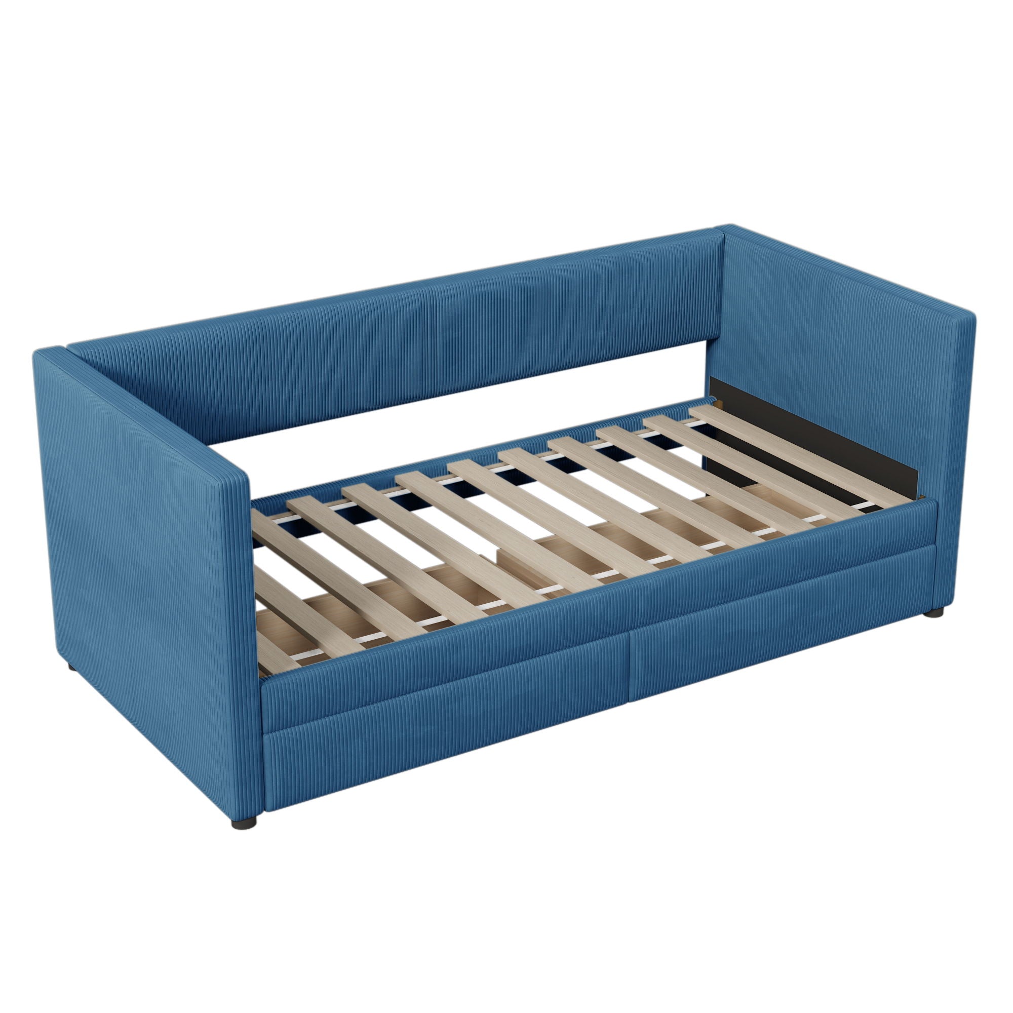 Daybed With Two Drawers And Wood Slat