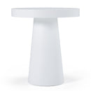 Modrest Desoto - Modern White Concrete Round End Table