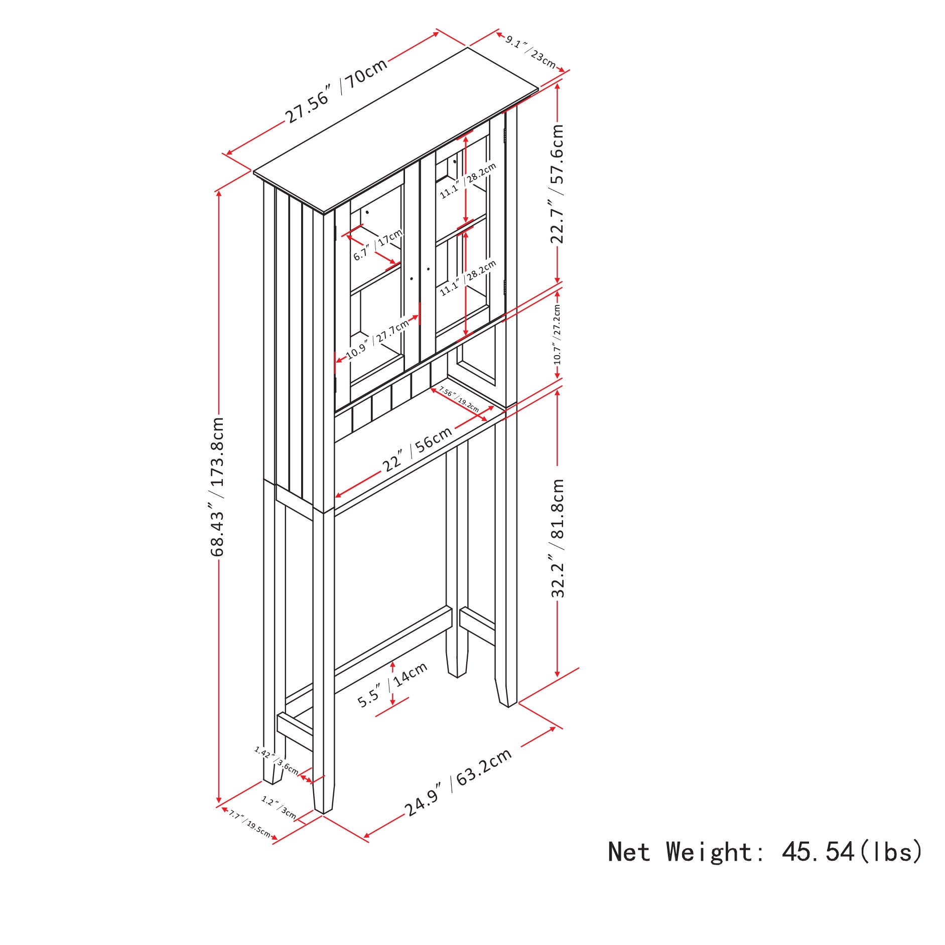 Acadian - Space Saver Cabinet - Pure White