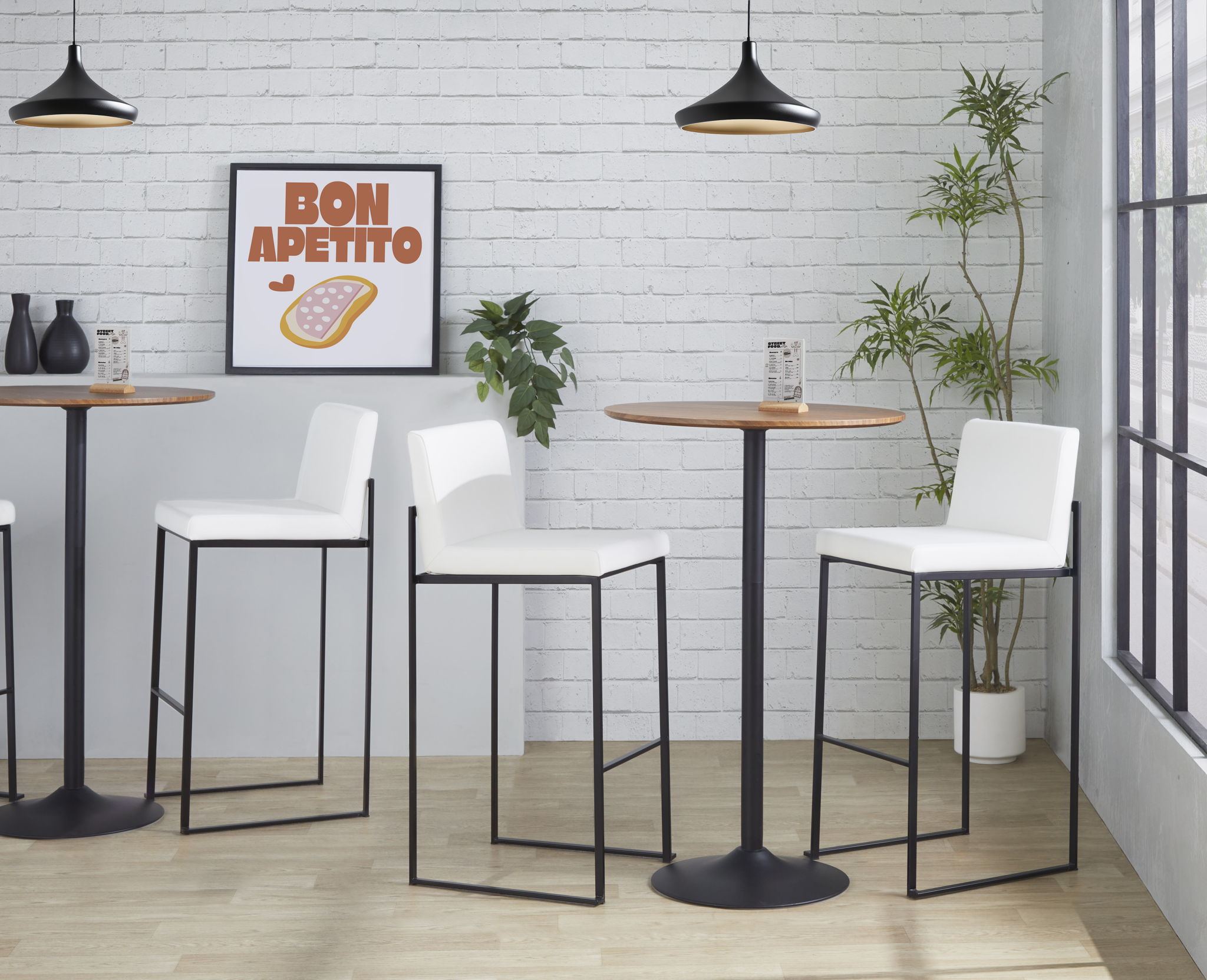 Fuji - Contemporary High Back Barstool Elegant Design