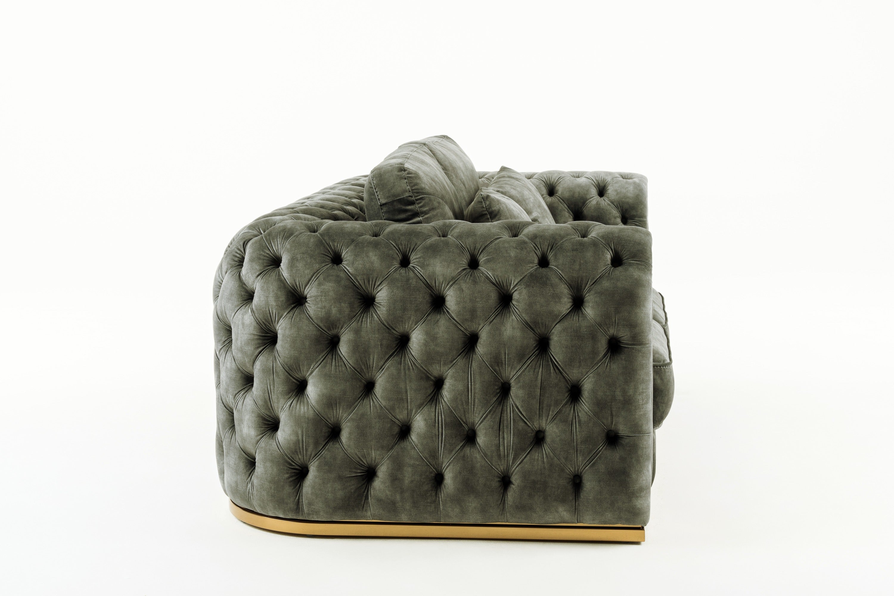 Divani Casa Dosie - Transitional Grey Velvet Loveseat