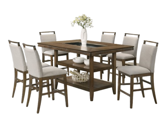 Tommy40 - Counter Height Table & 6 Chairs Set