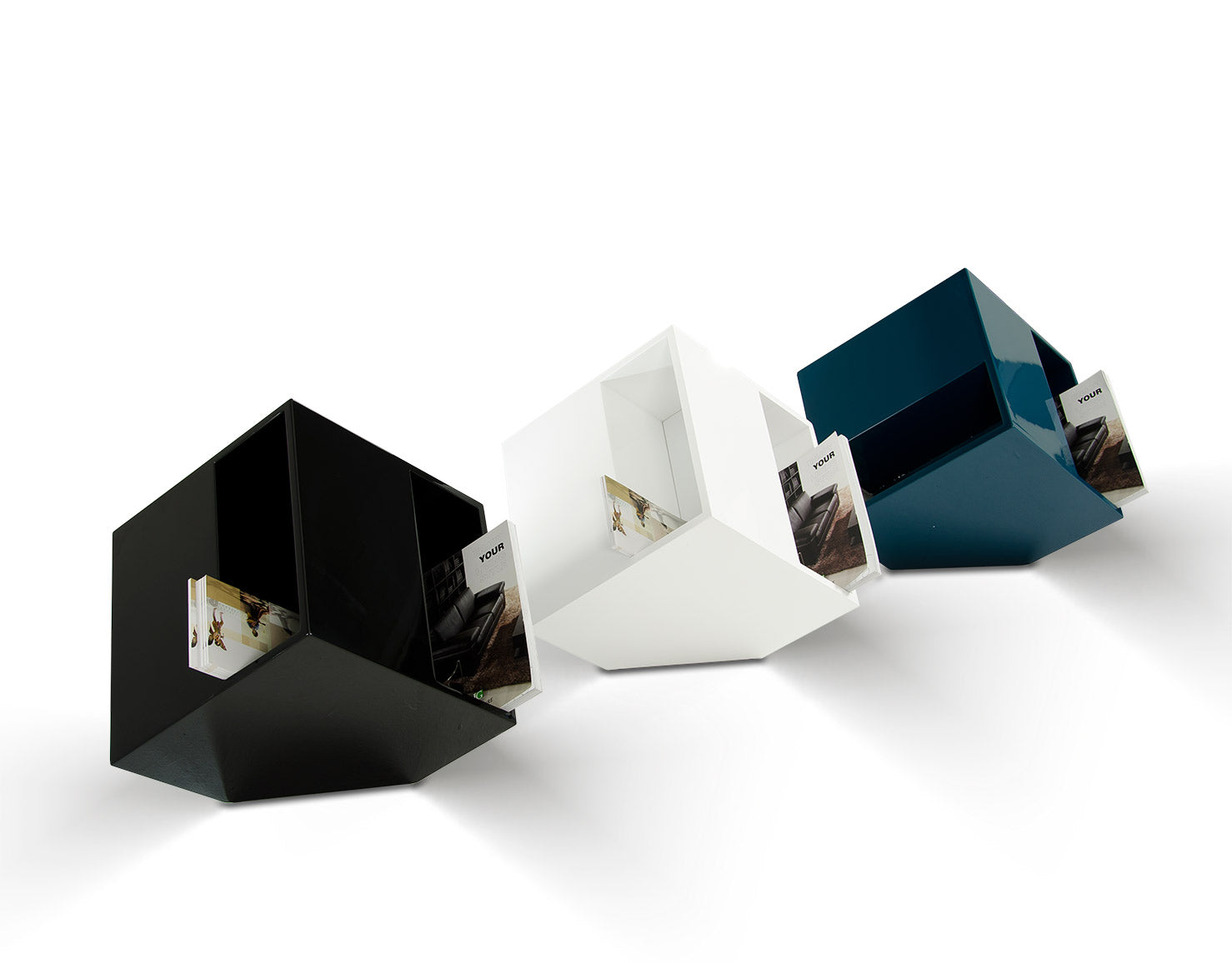 Book Modern Black Magazine Holder End Table