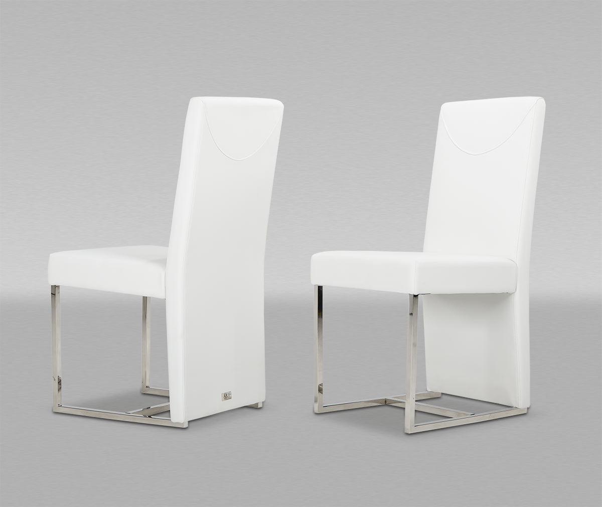 Misha - Modern White Leatherette Dining Chair
