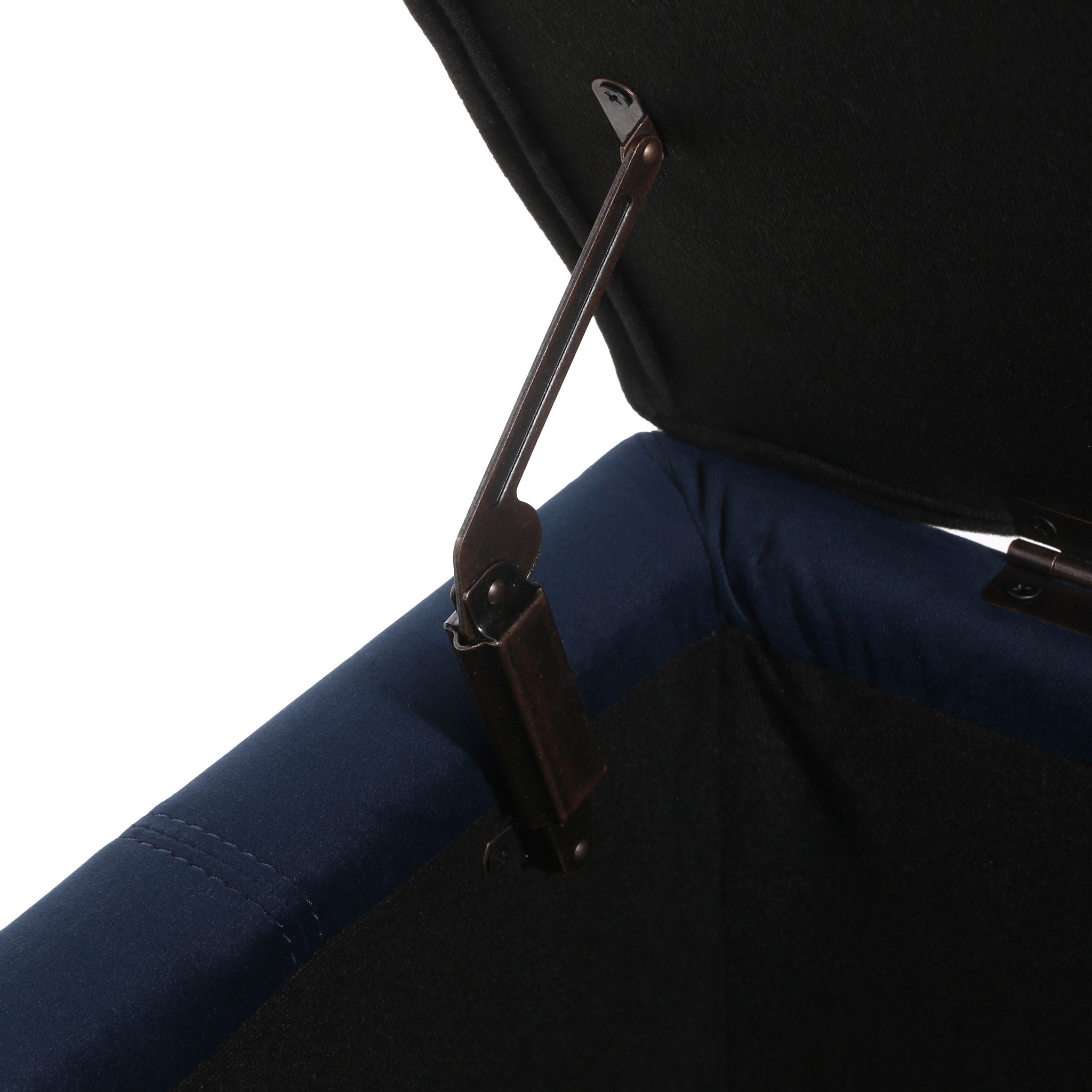 Velvet Storage Bench, Upholstered End Of Bed, Storage Ottoman Benches, Fabric Ottoman Bench With Large Storage Space For Living Room Entryway Bedroom - Dark Blue