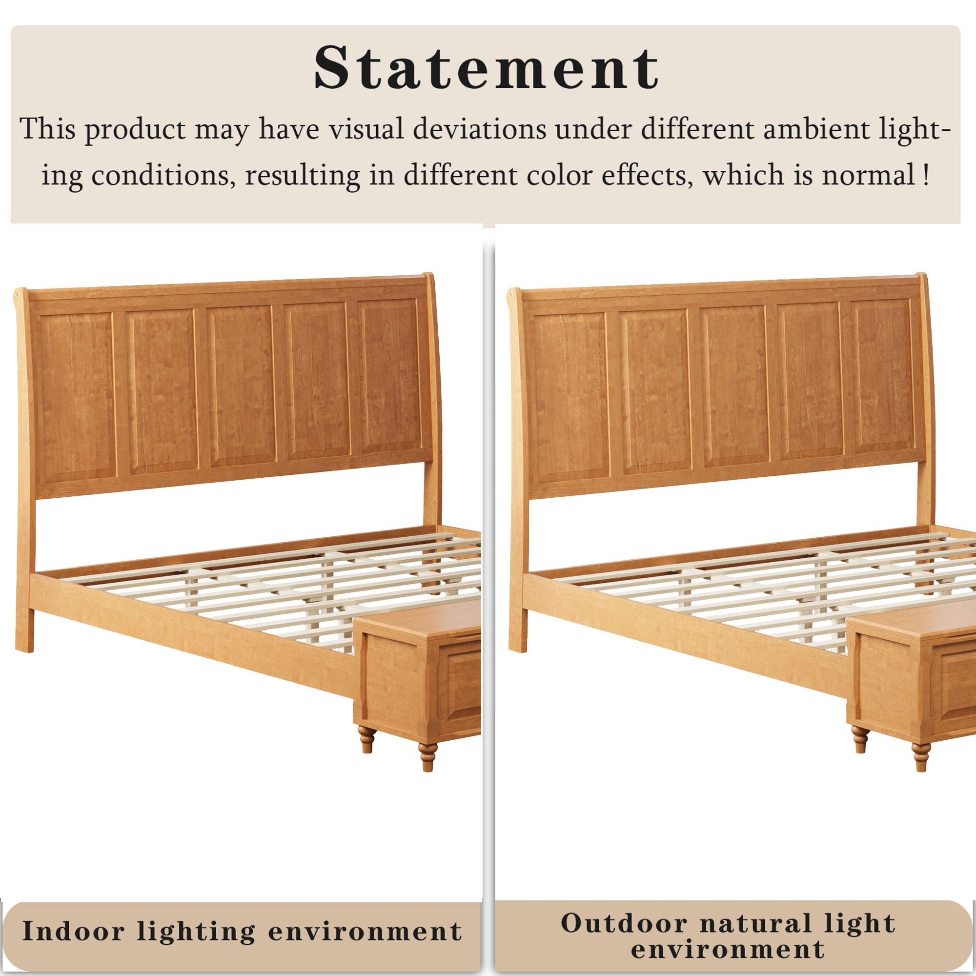 Sleigh Bed Frame With Tall Headboard And Storage Bench