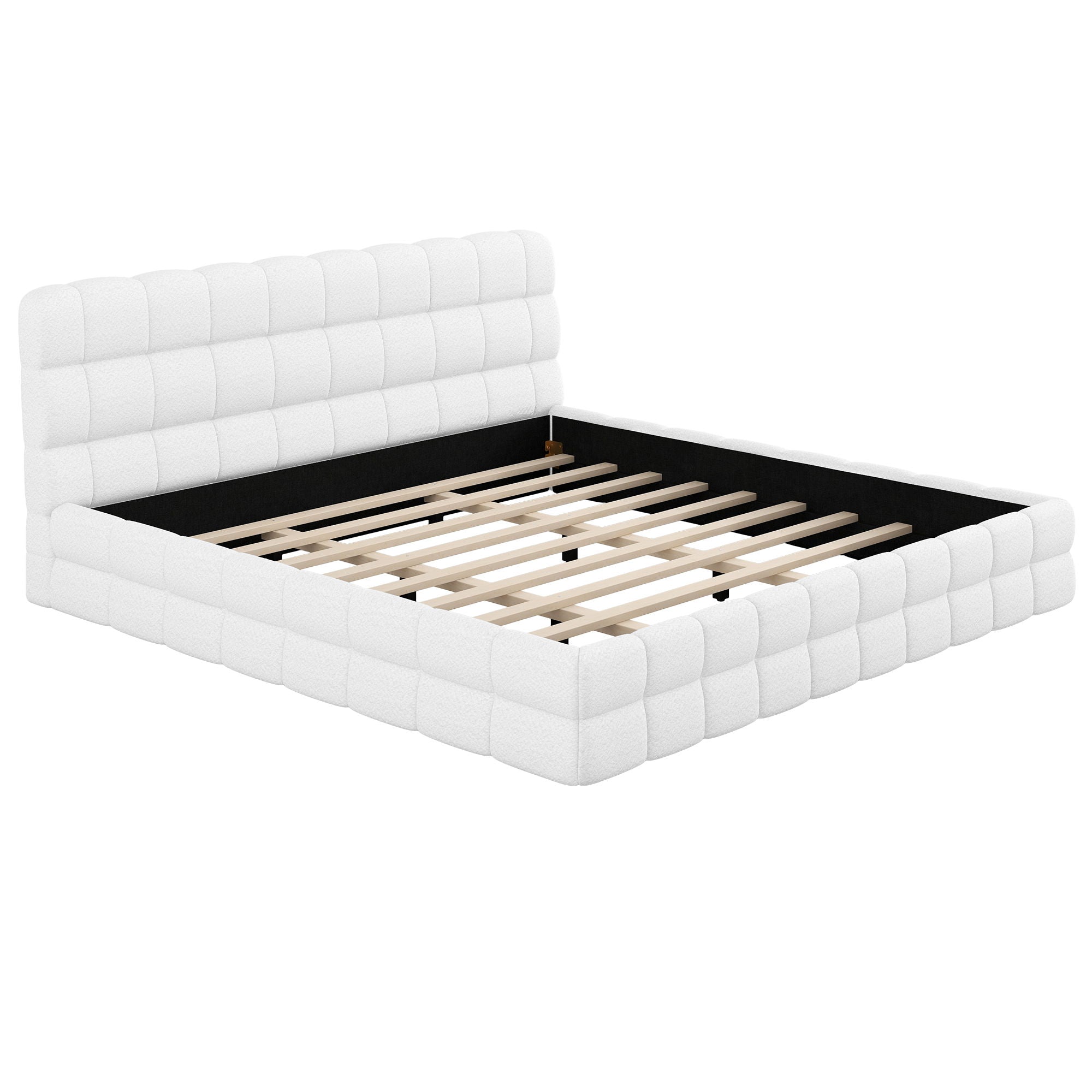 Upholstered Platform Bed With Headboard