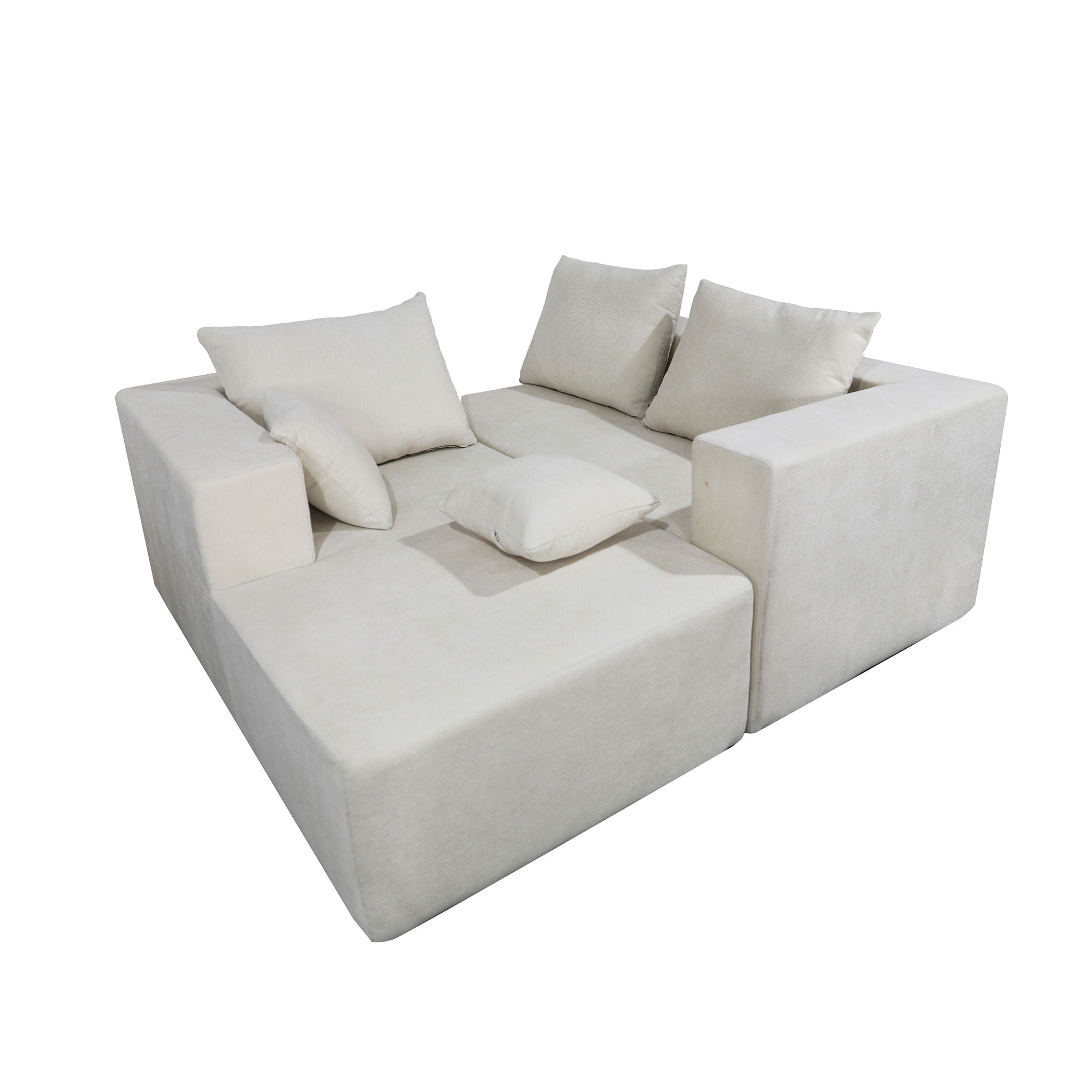 Modular Corner Sofa With Soft Fabric