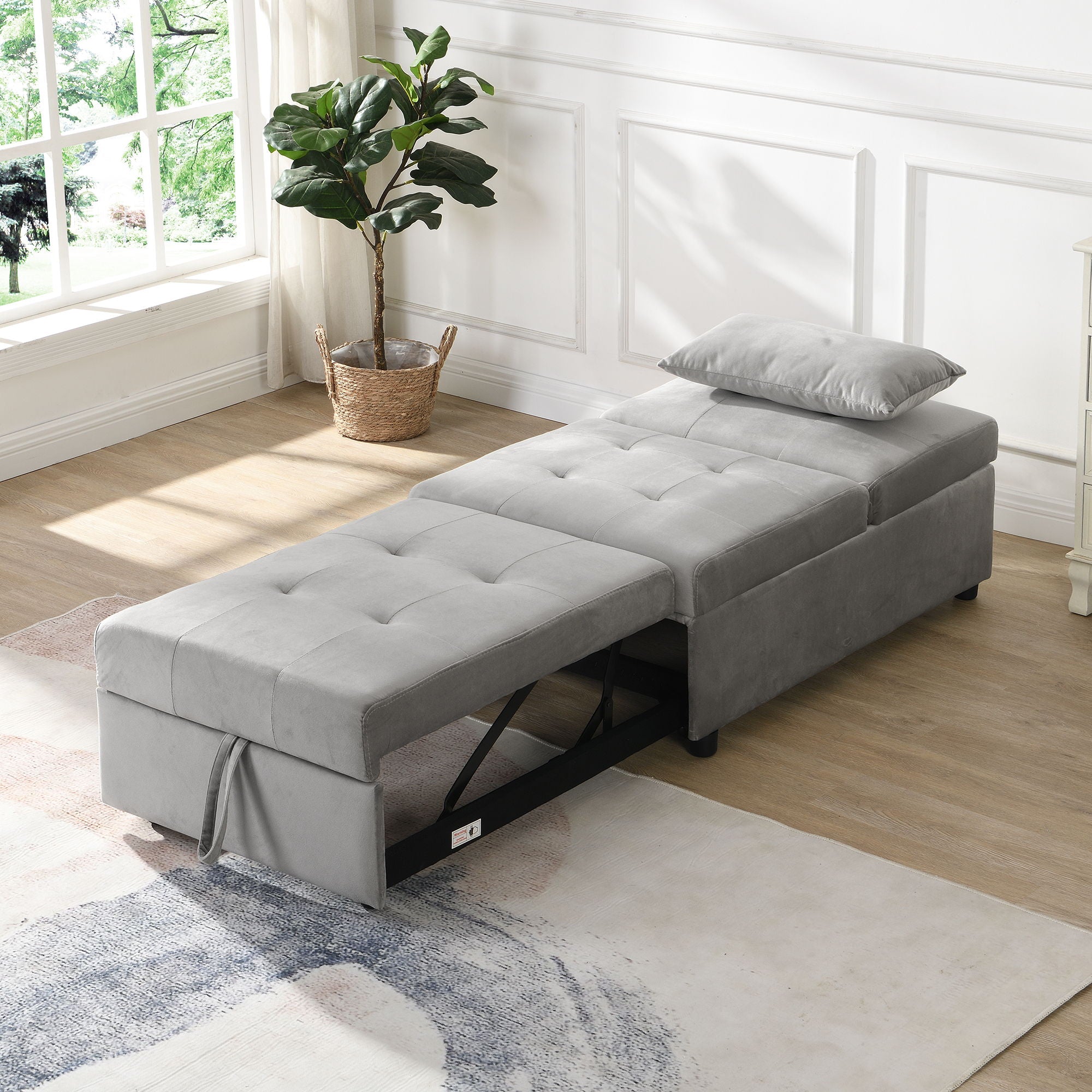 Versatile Folding Ottoman Sofa Bed Multifunctional Space Saver