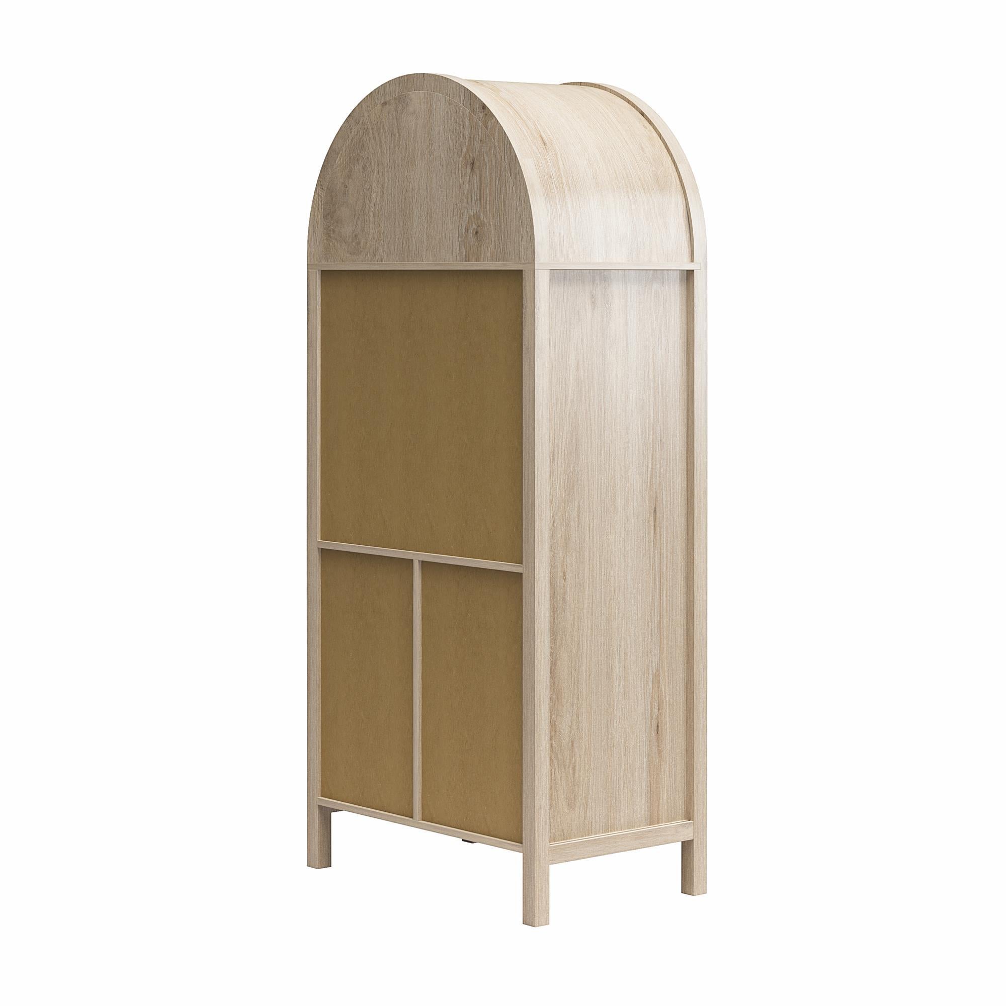 Anaya - Arched Storage Cabinet - Light Oak