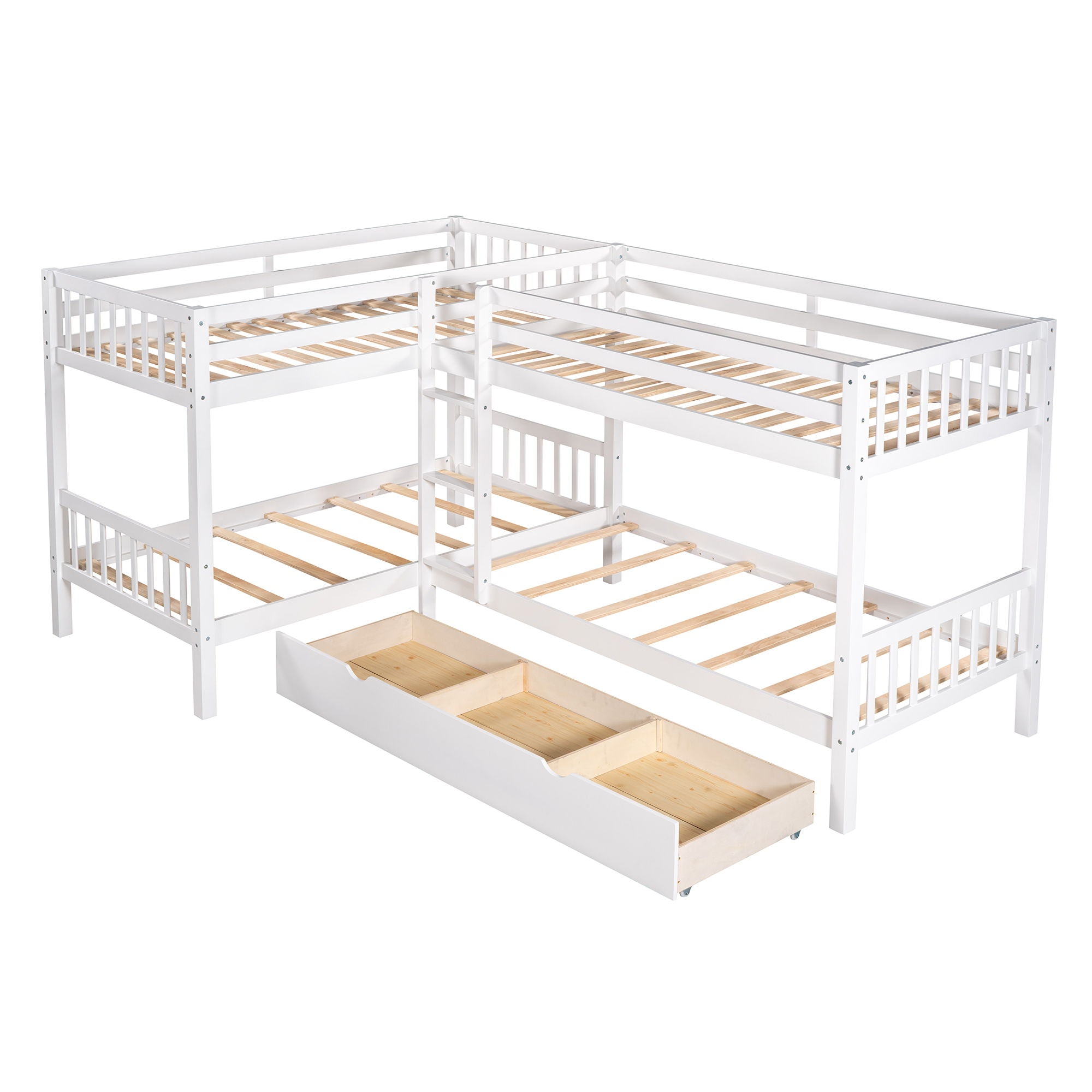 L Shaped Bunk Bed With Drawers