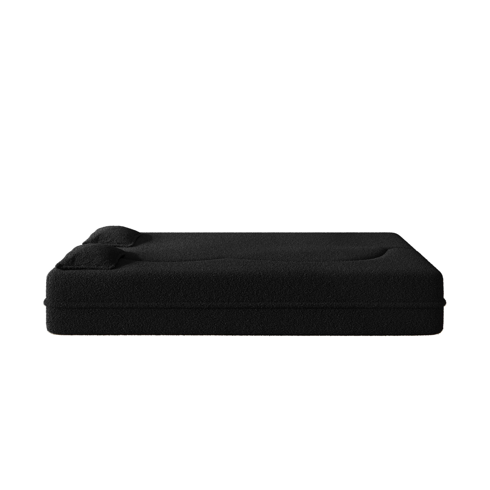 Modern Floor Sofa With 2 Pillows, Twin Size For Living Room