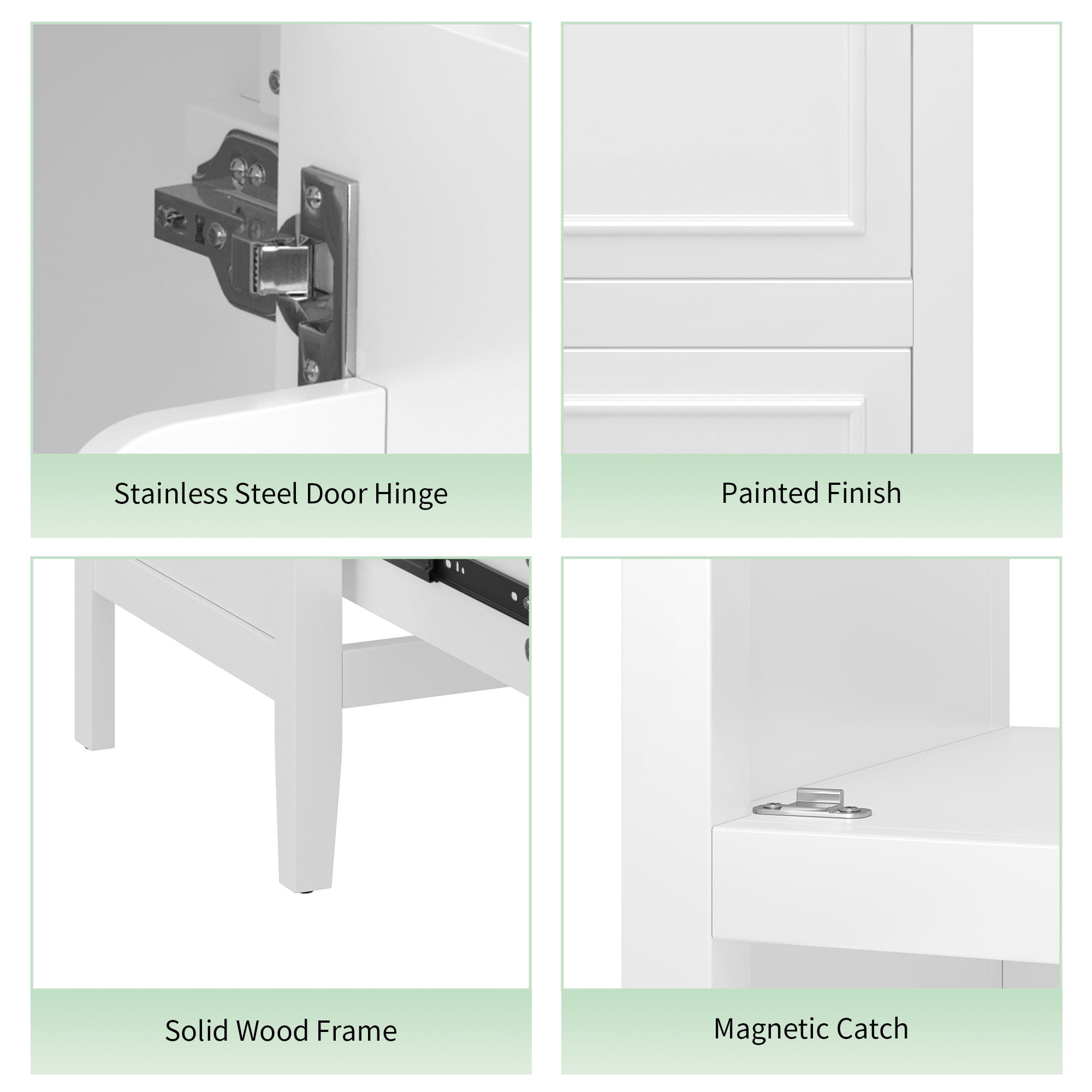 Modern Bathroom Vanity With Sink, Cabinet Storage, Drawer & Adjustable Feet
