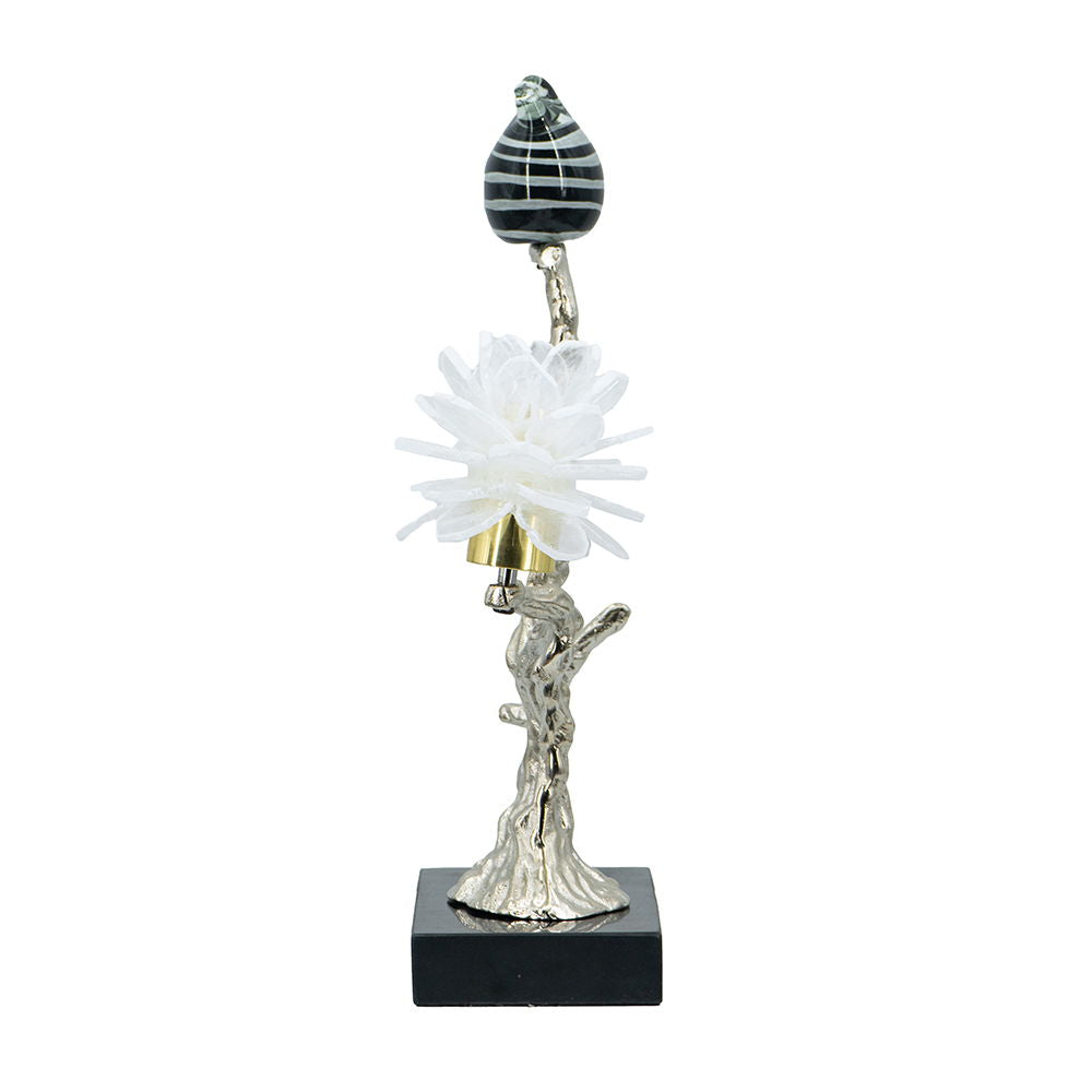 Aluminum Candle Holder With Marble Stand