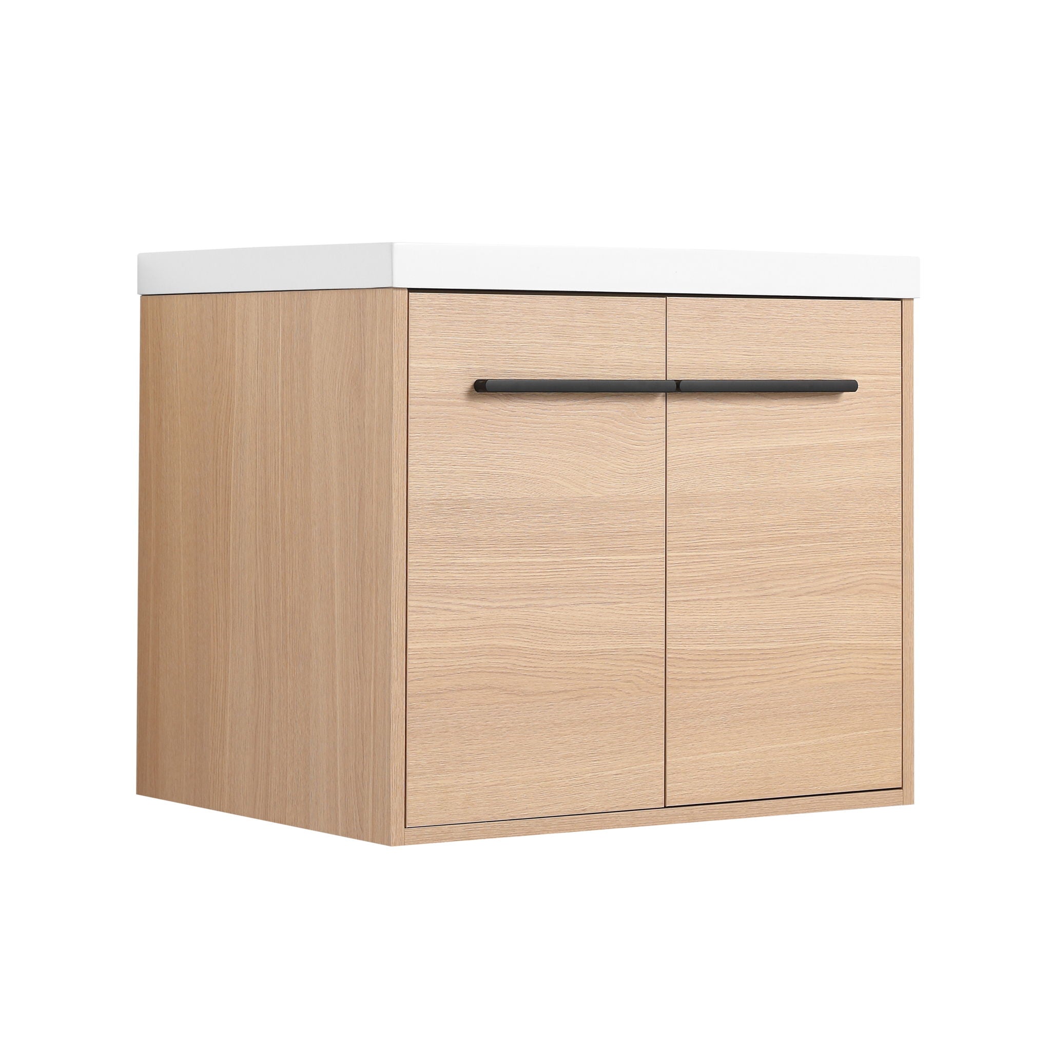 Bathroom Vanity Set With Resin Countertop Sink, 2 Doors