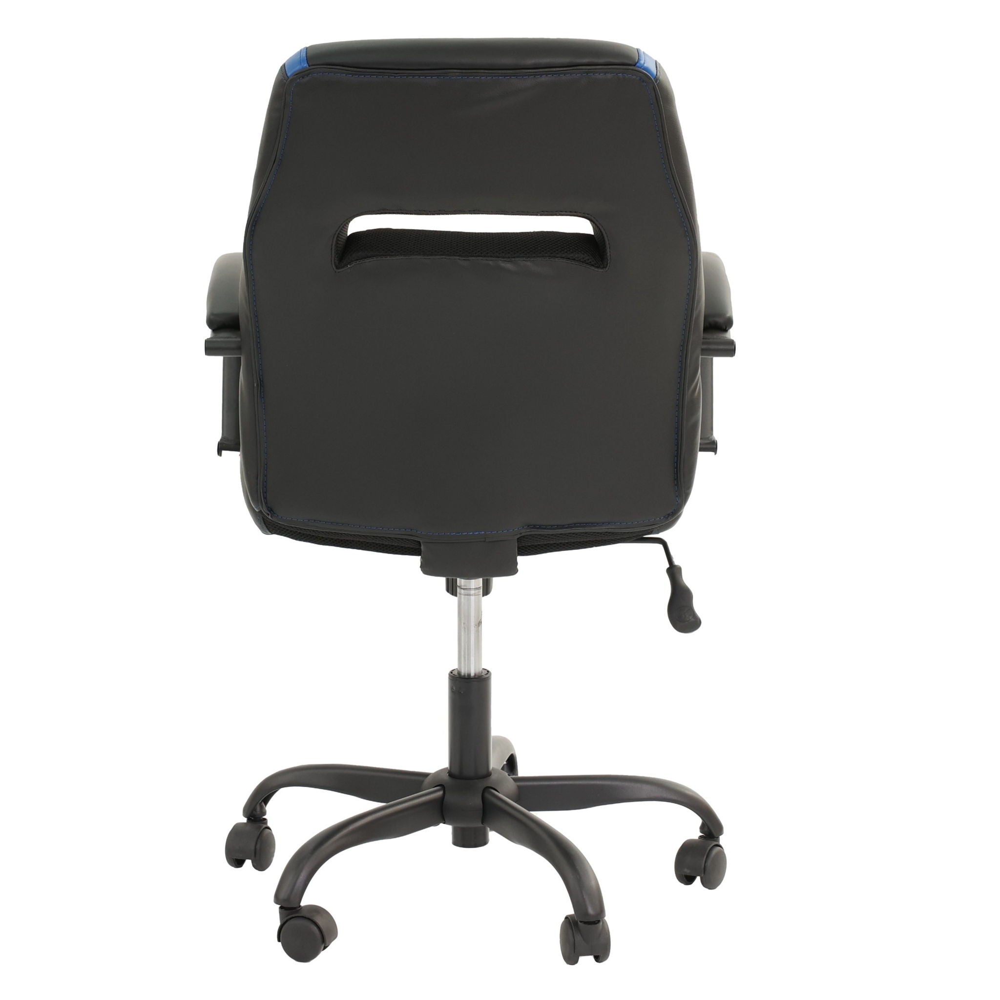 Ergonomic Office Chair With Armrests, Adjustable Design - Black / Blue