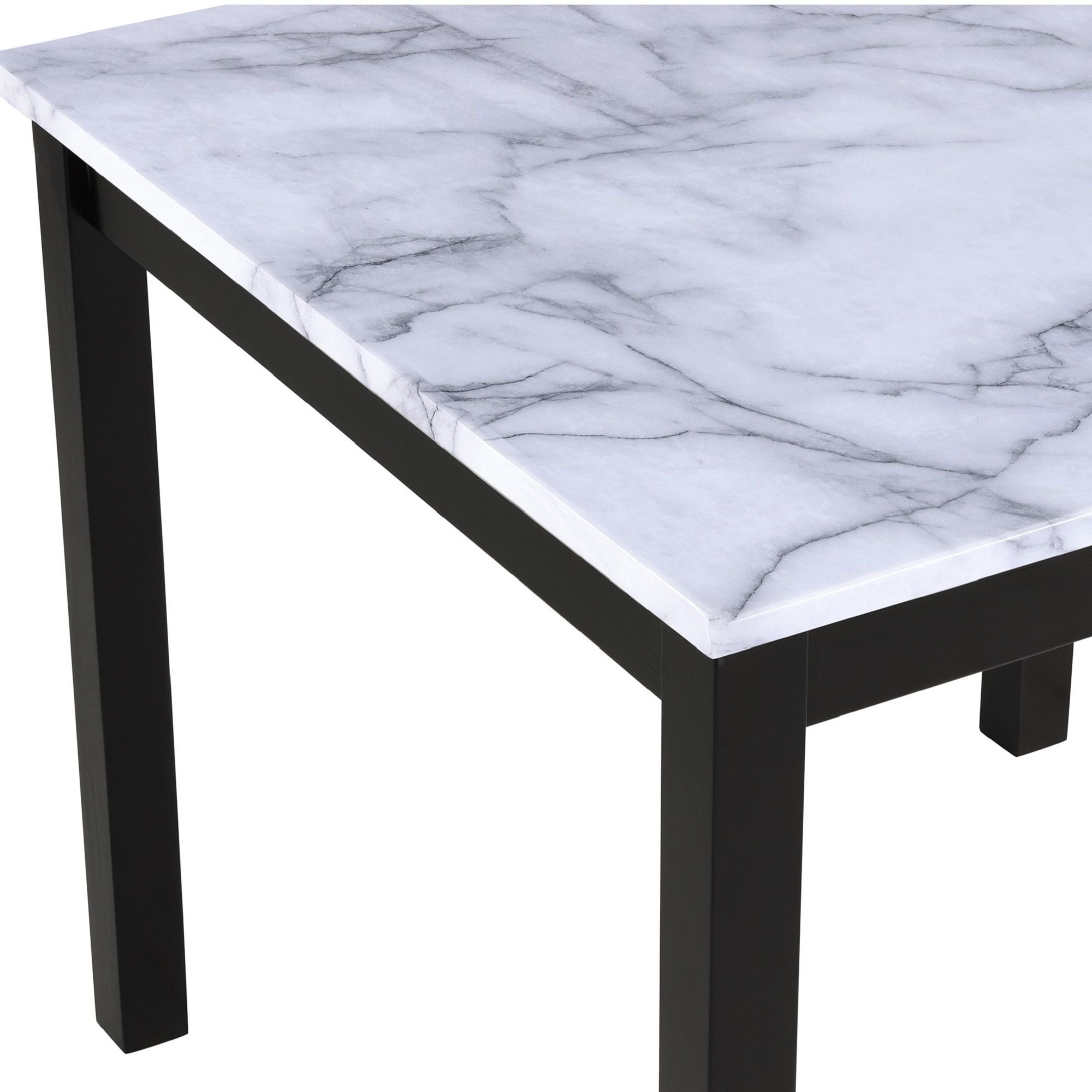 Modern 5 Piece Counter Height Dining Set With Tufted Nail Head Chairs