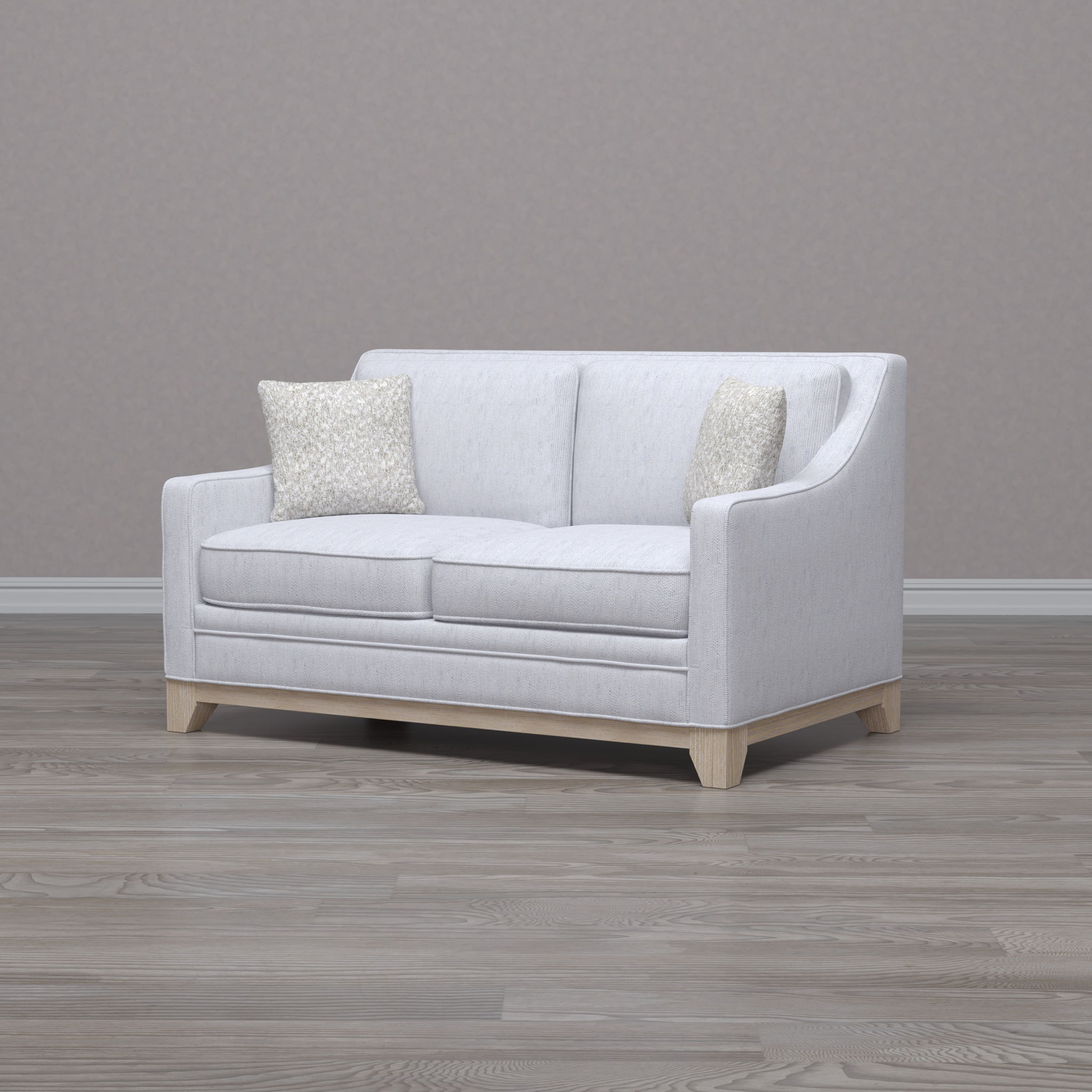 Loveseat With Casual Accent - Gray