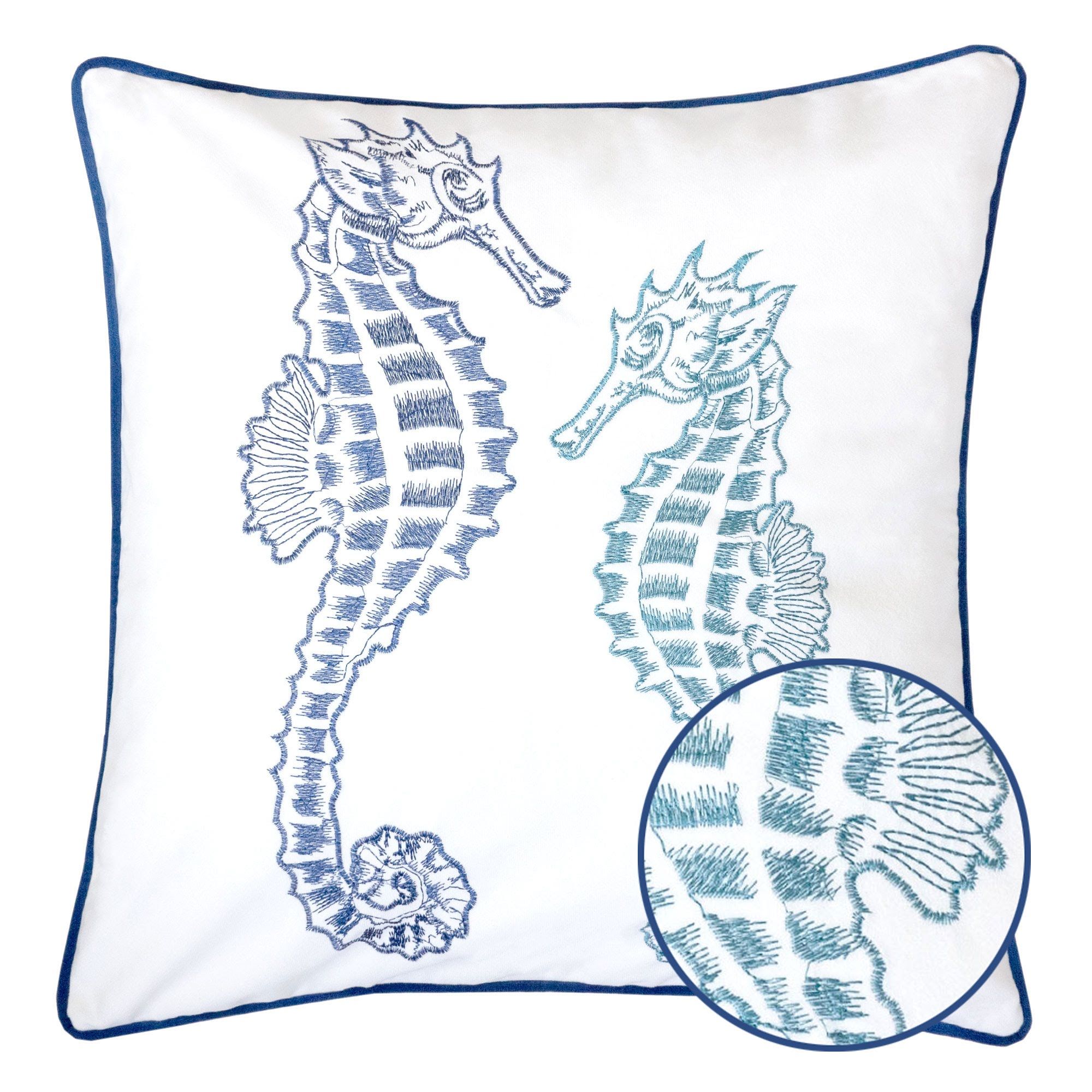 Seahorses Pillow Cover With Matching Back