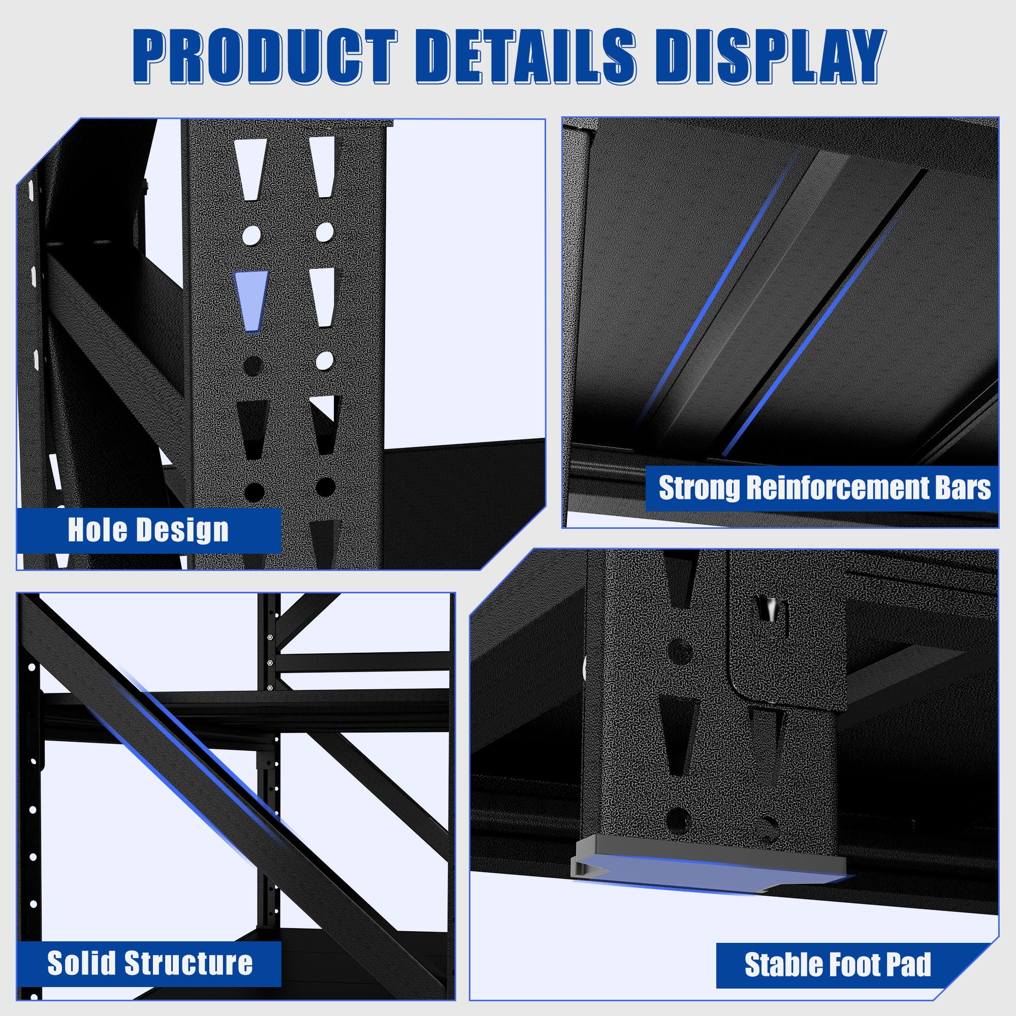 Heavy Duty 4 Shelf Garage Shelving Unit