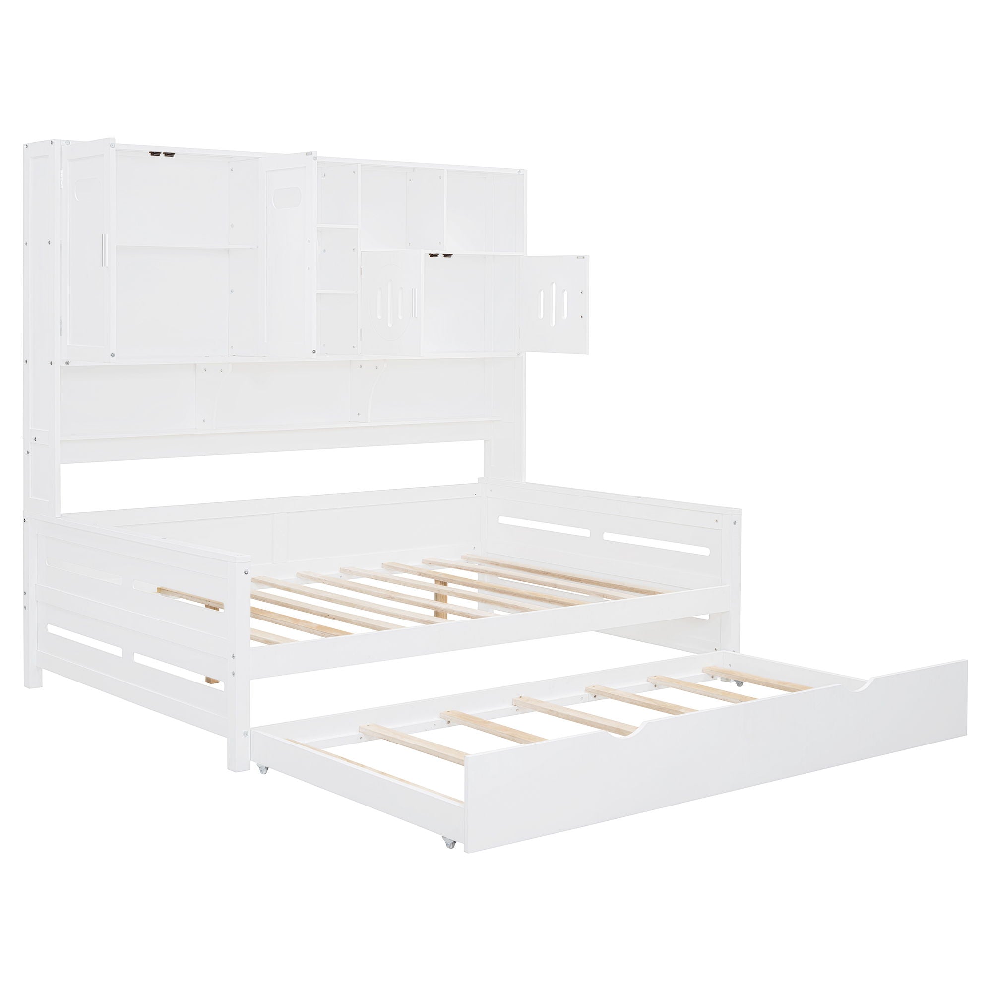 Daybed & All-In-One Cabinet And Shelf