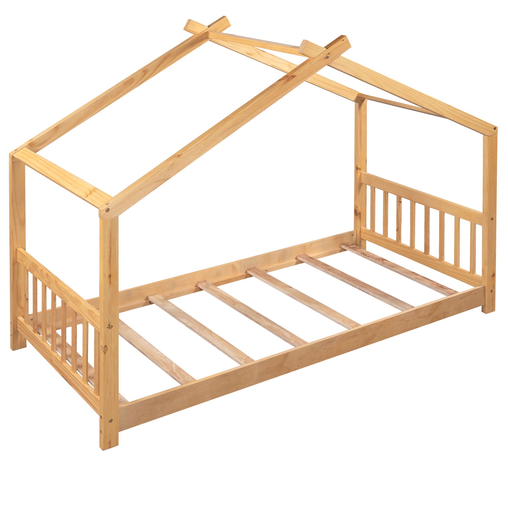 House Platform Bed With Headboard And Footboard, Roof Design