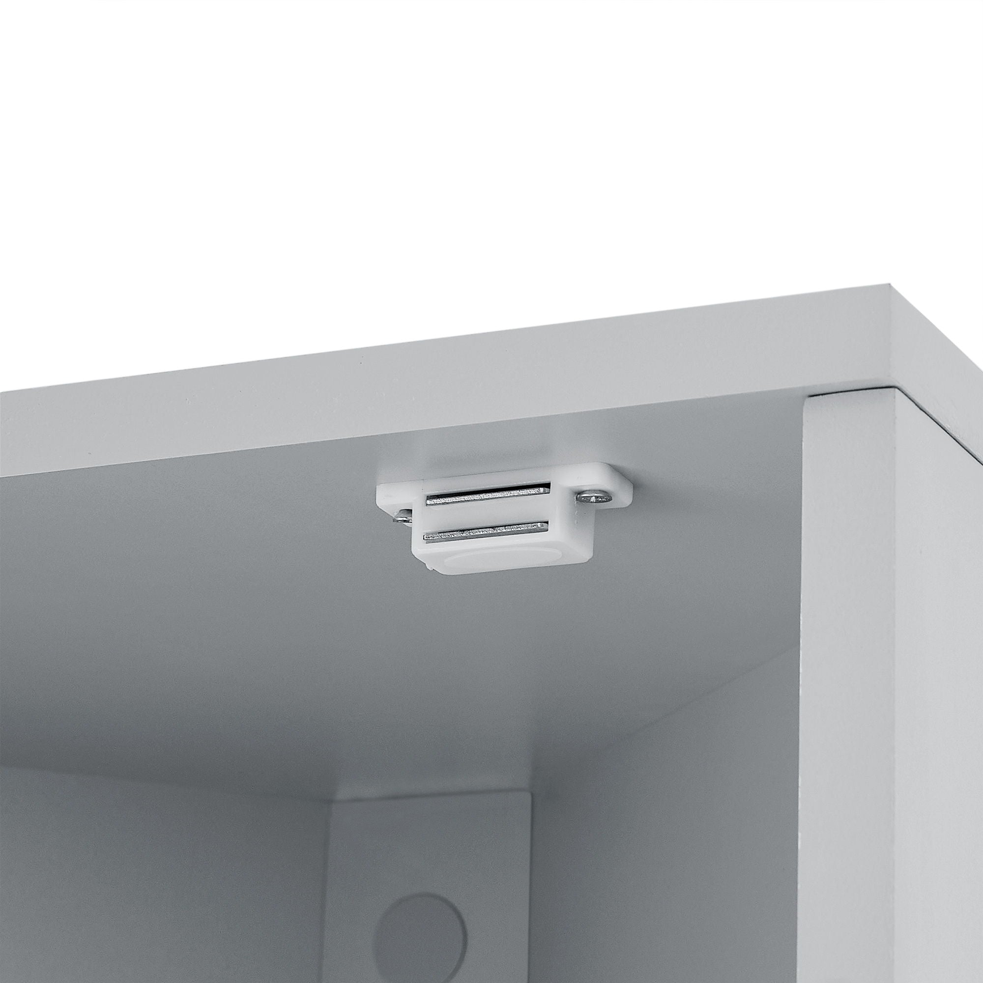 Multi Functional Corner Cabinet With Adjustable Shelves And 2 Doors
